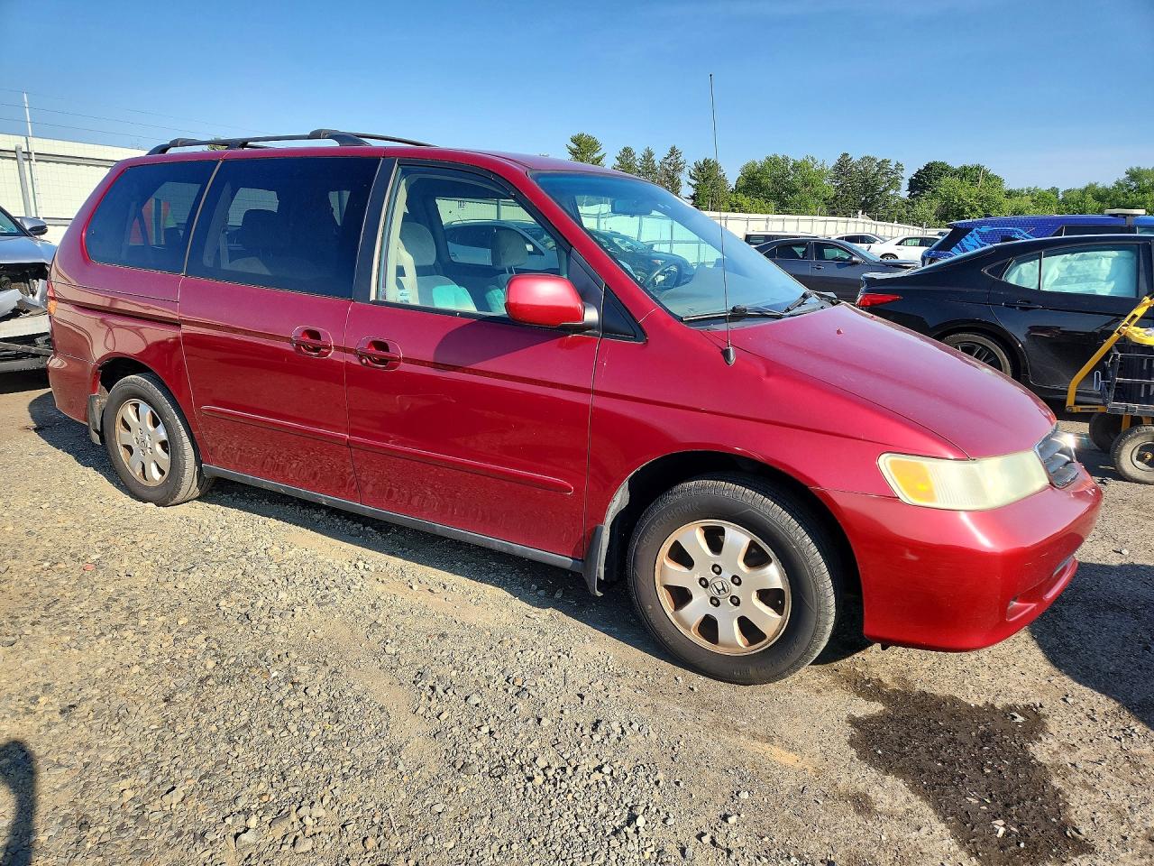 2004 Honda Odyssey Ex Red vin: 5FNRL18604B148511
