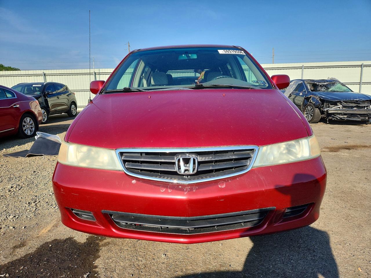 2004 Honda Odyssey Ex Red vin: 5FNRL18604B148511