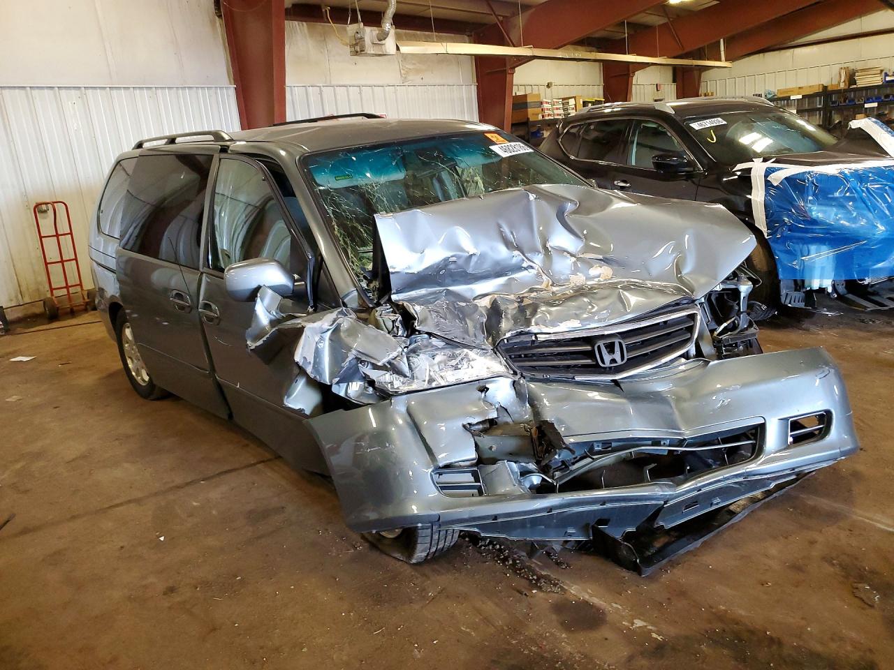 2002 Honda Odyssey Ex Silver vin: 5FNRL18612B000381