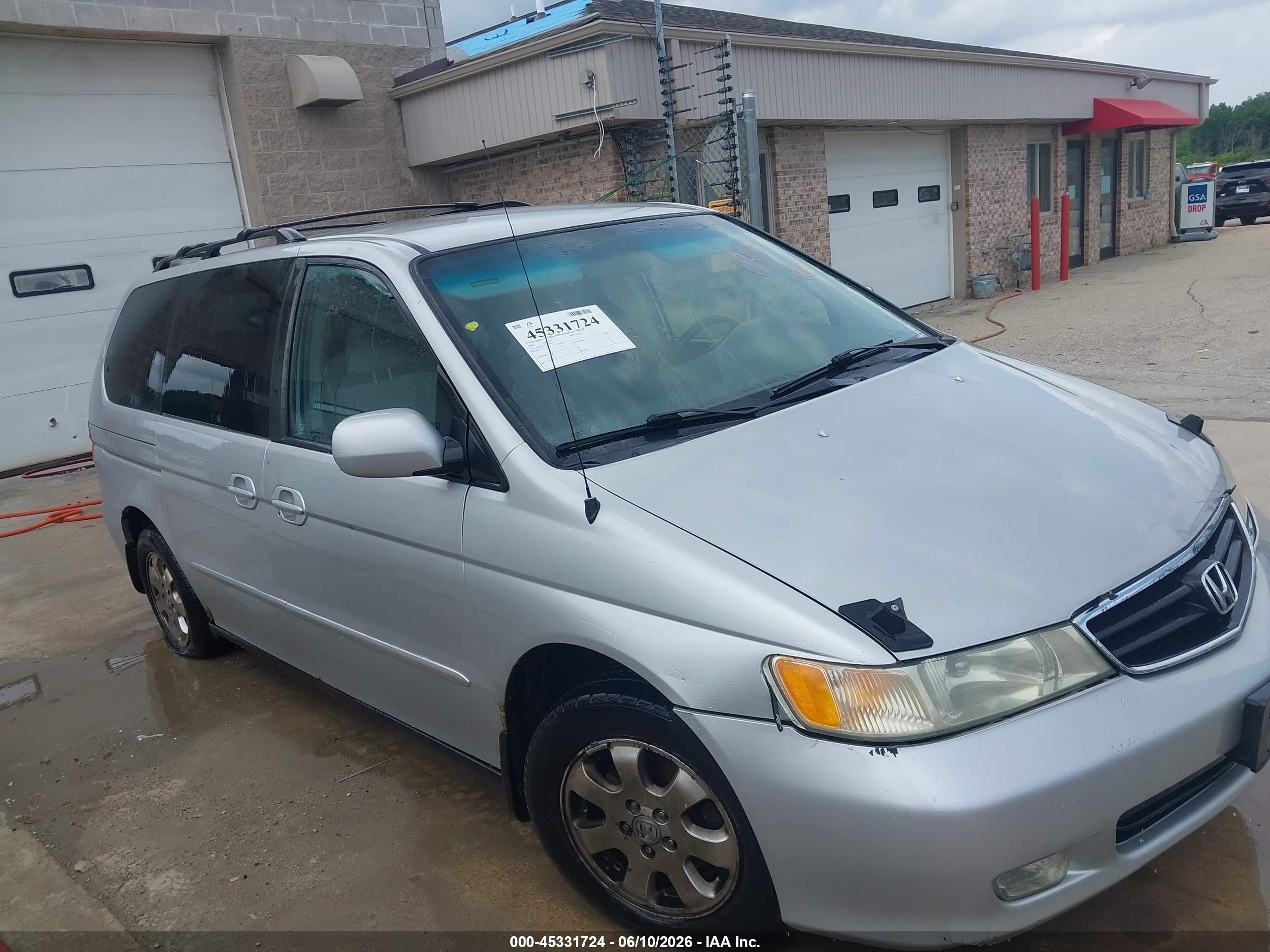 2002 Honda Odyssey Ex Silver vin: 5FNRL18612B035177