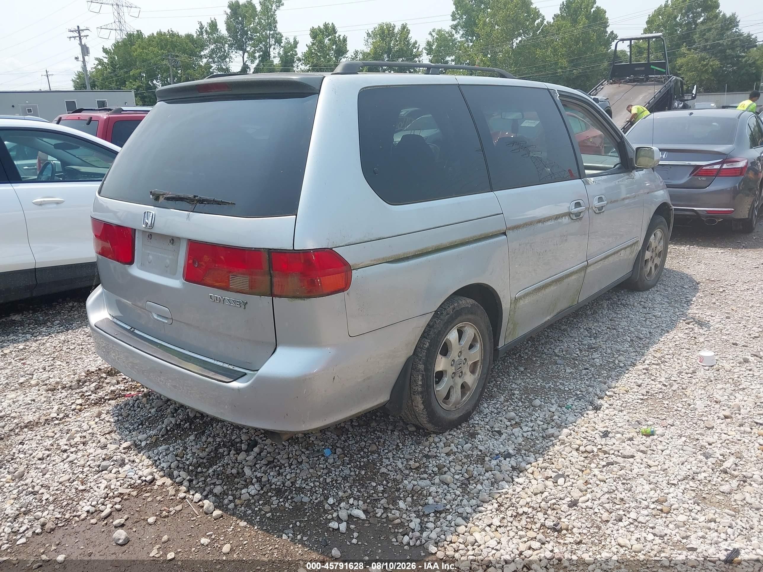 2003 Honda Odyssey Ex Silver vin: 5FNRL18613B013990