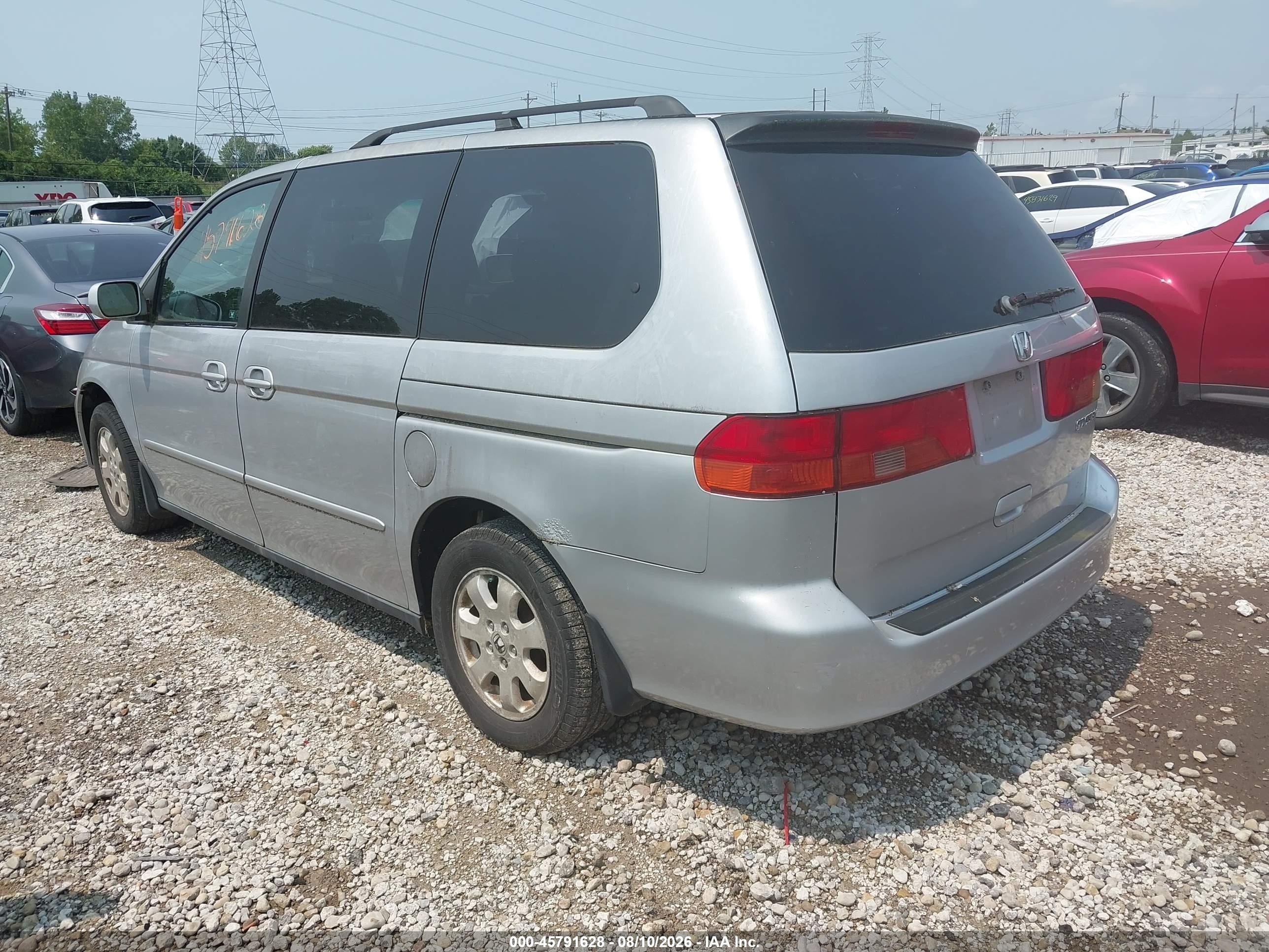 2003 Honda Odyssey Ex Silver vin: 5FNRL18613B013990