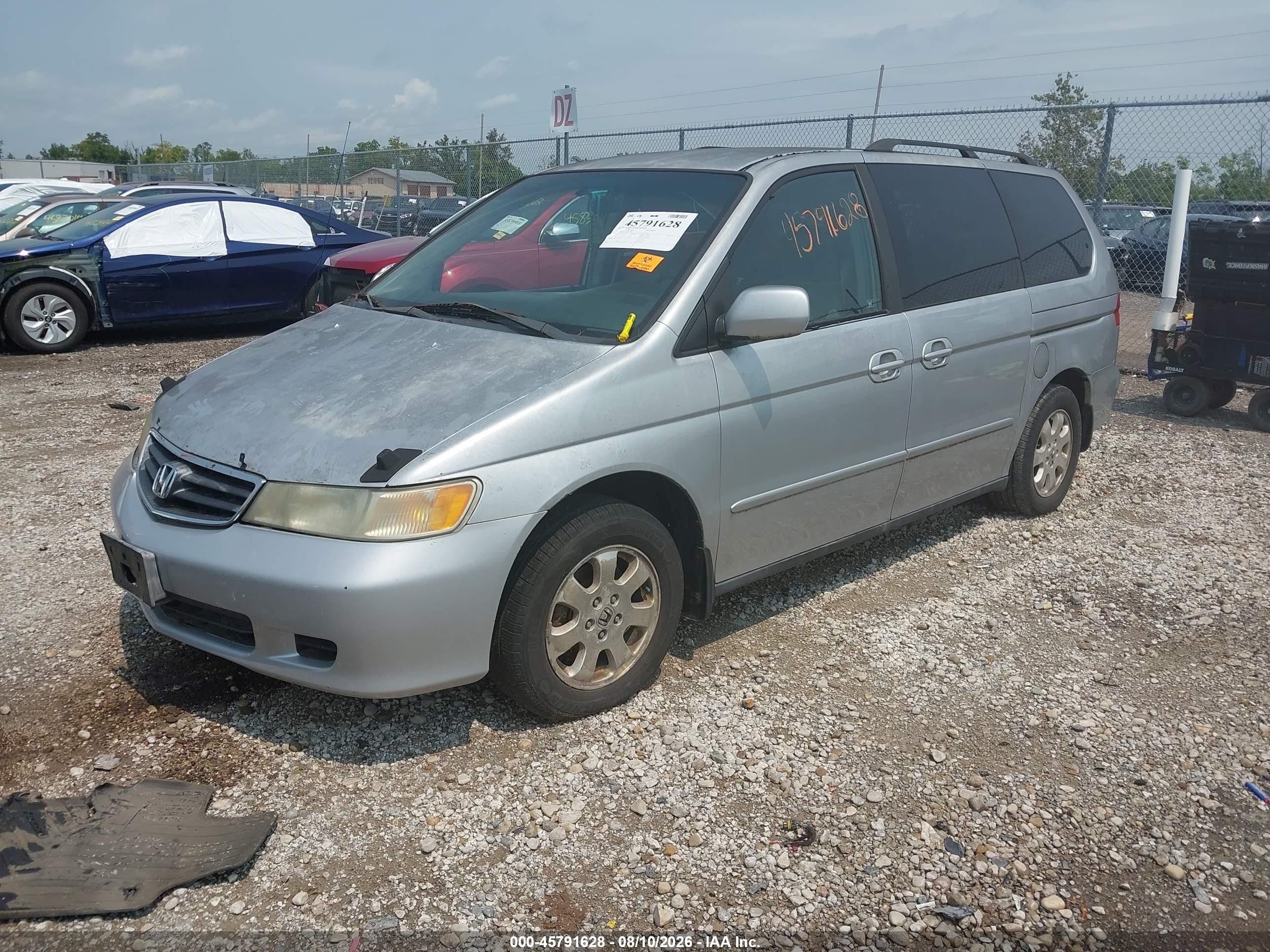 2003 Honda Odyssey Ex Silver vin: 5FNRL18613B013990