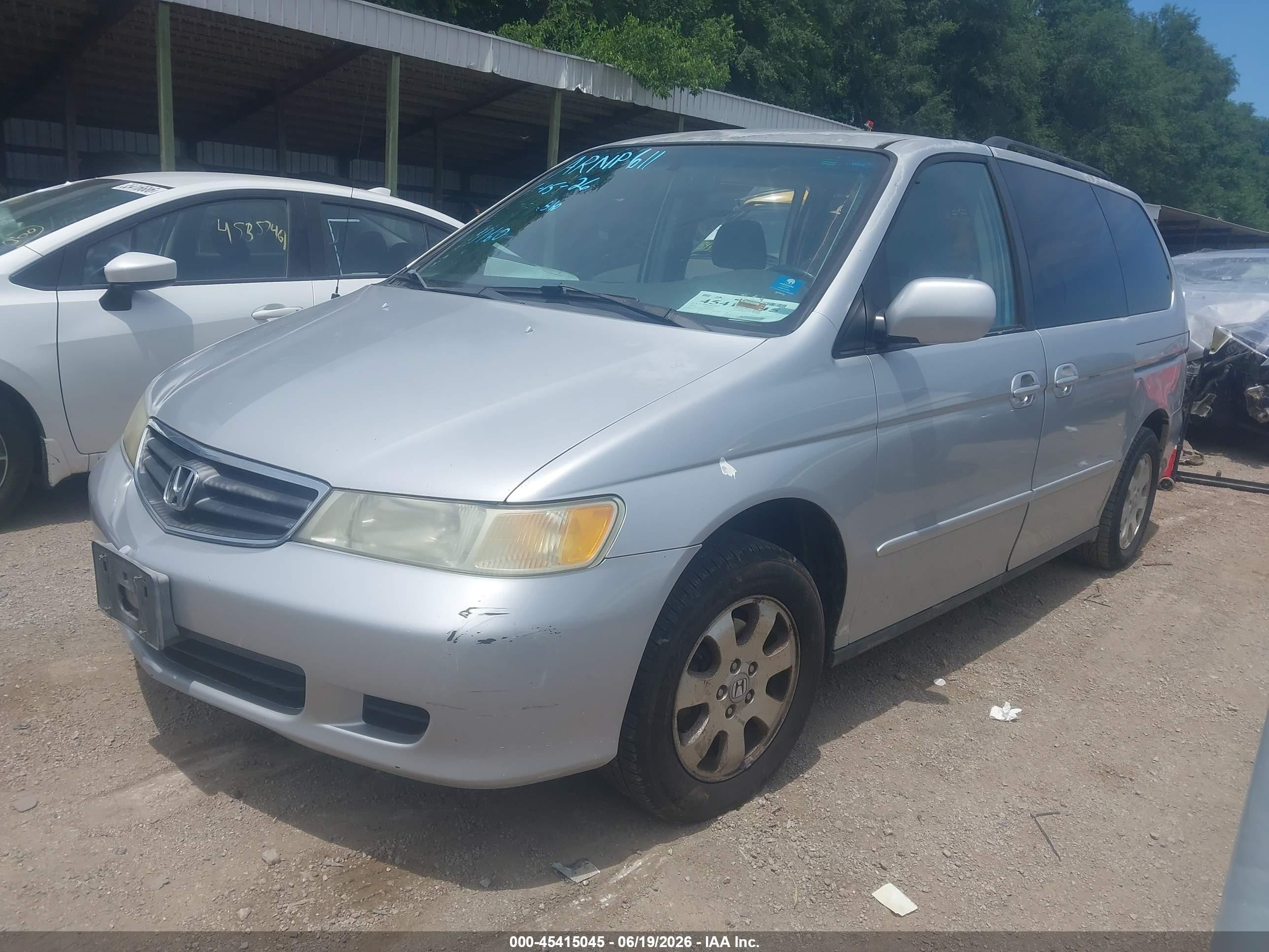 2003 Honda Odyssey Ex Silver vin: 5FNRL18613B074160