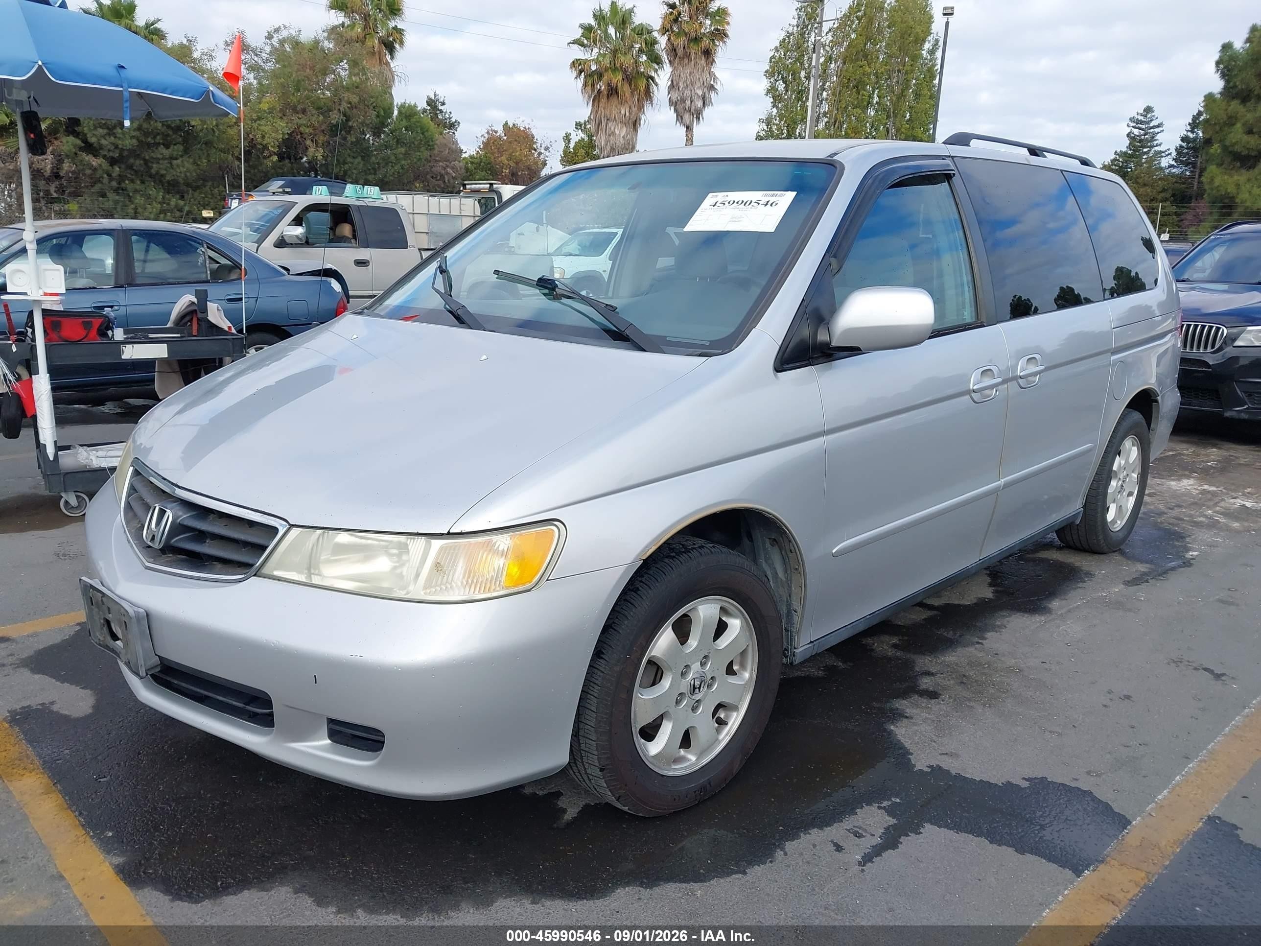 2003 Honda Odyssey Ex Серебряный vin: 5FNRL18613B126130