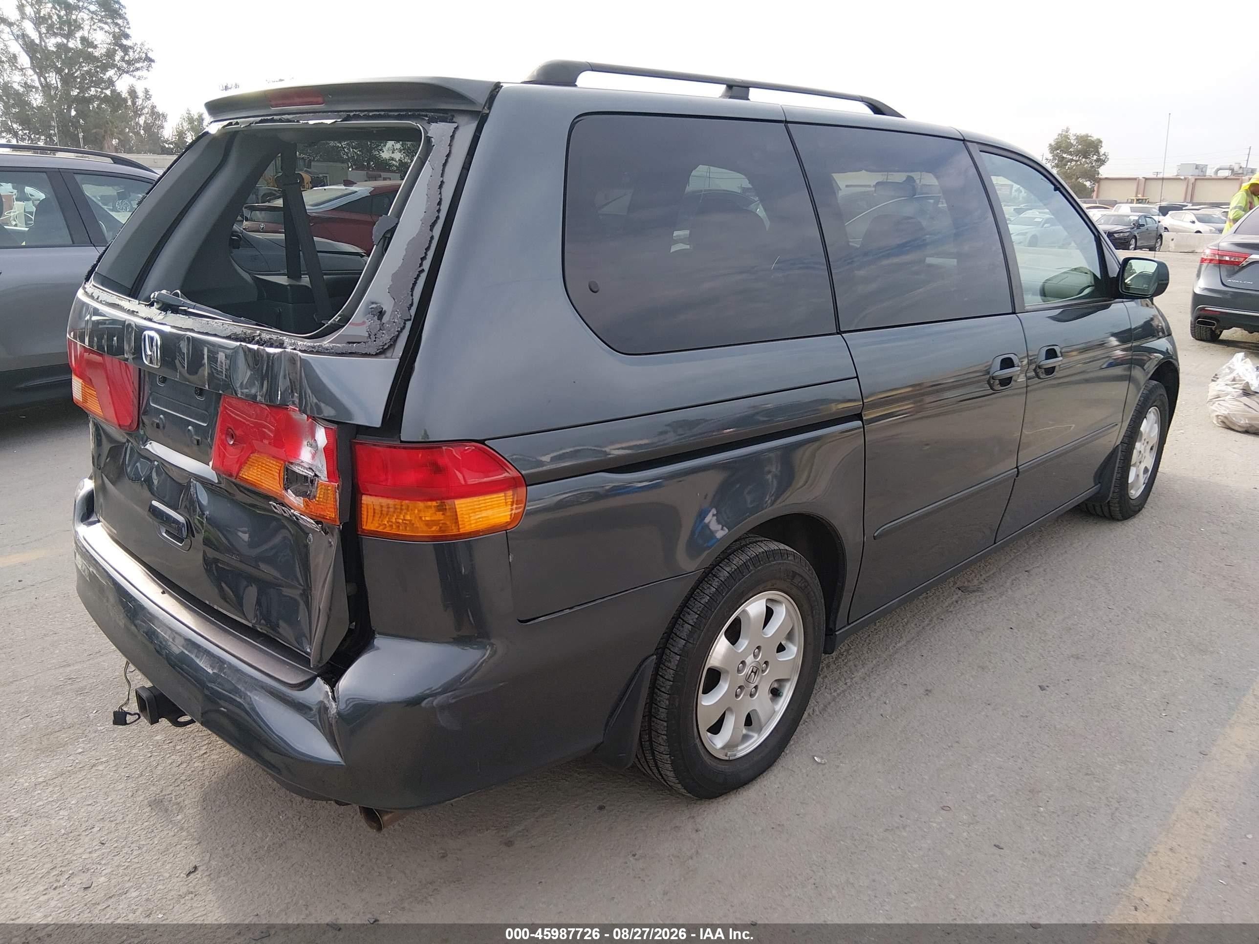 2003 Honda Odyssey Ex Gray vin: 5FNRL18613B143641