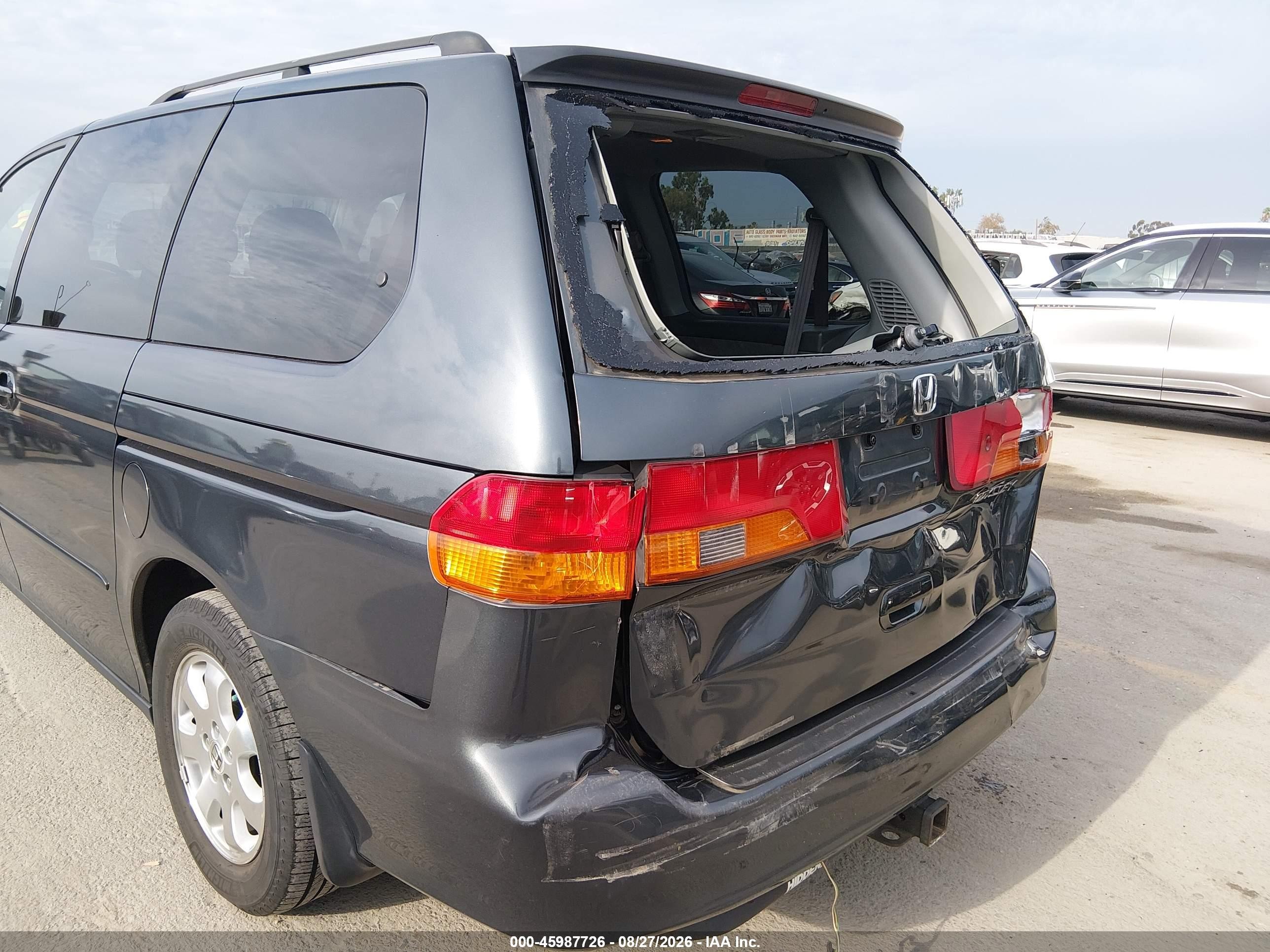 2003 Honda Odyssey Ex Gray vin: 5FNRL18613B143641