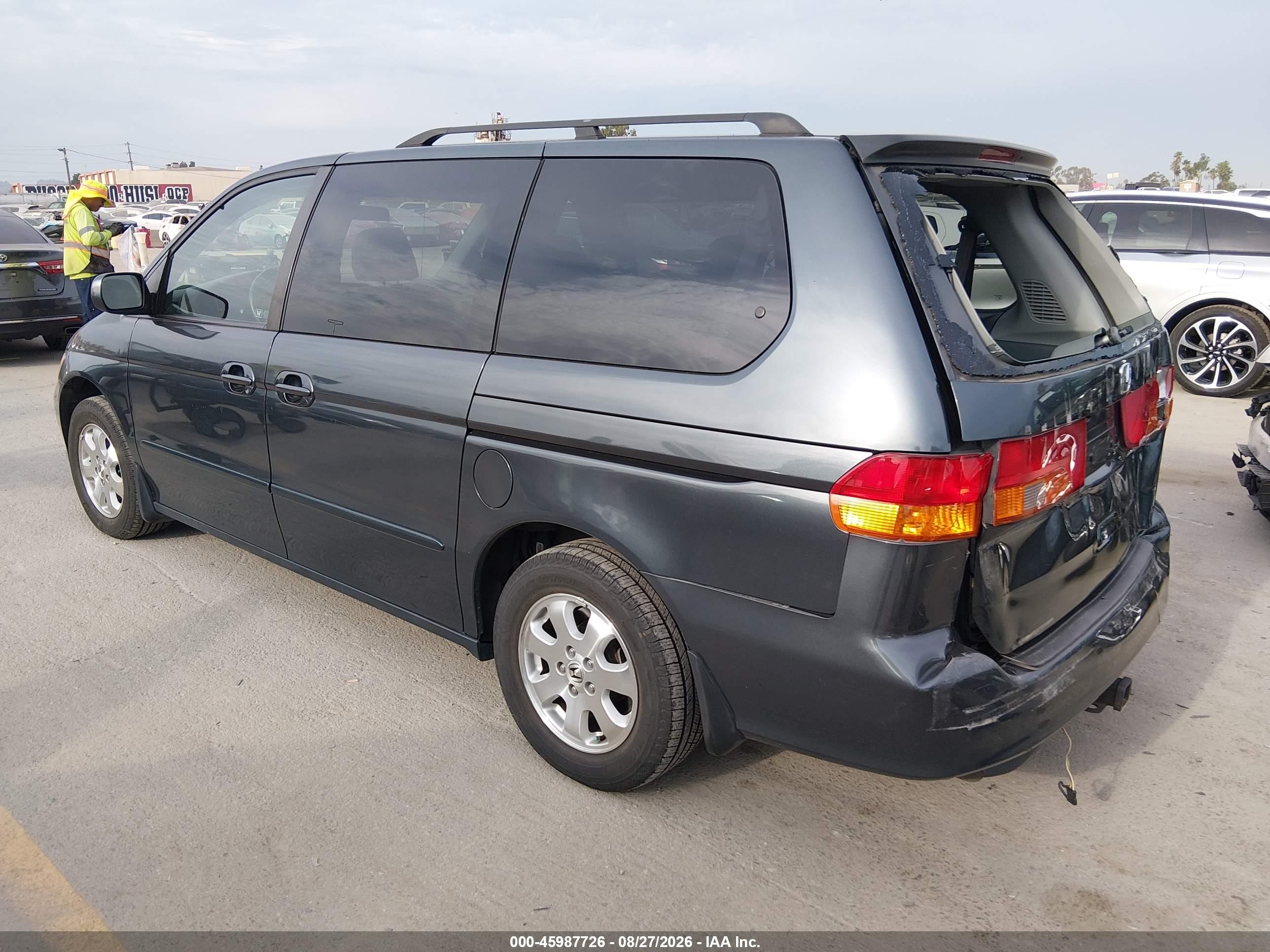 2003 Honda Odyssey Ex Gray vin: 5FNRL18613B143641