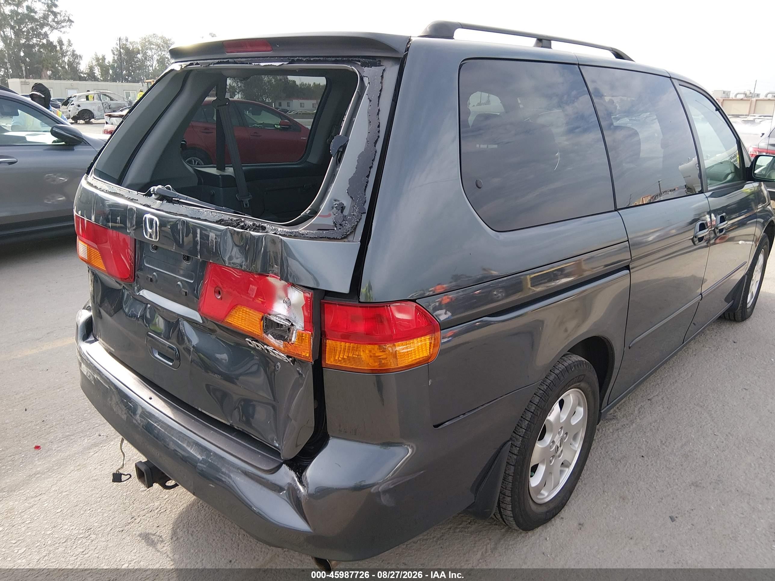 2003 Honda Odyssey Ex Gray vin: 5FNRL18613B143641