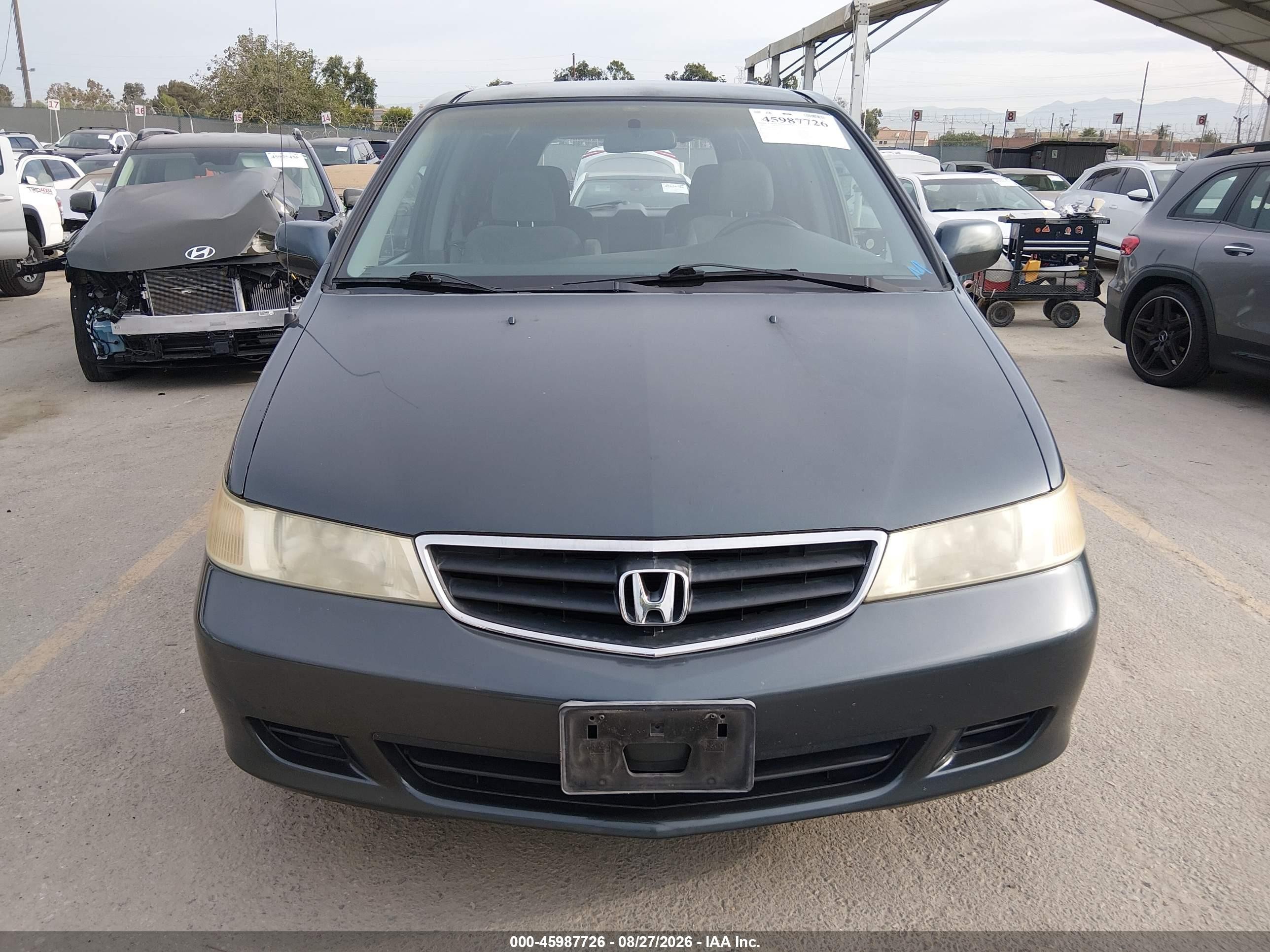 2003 Honda Odyssey Ex Gray vin: 5FNRL18613B143641