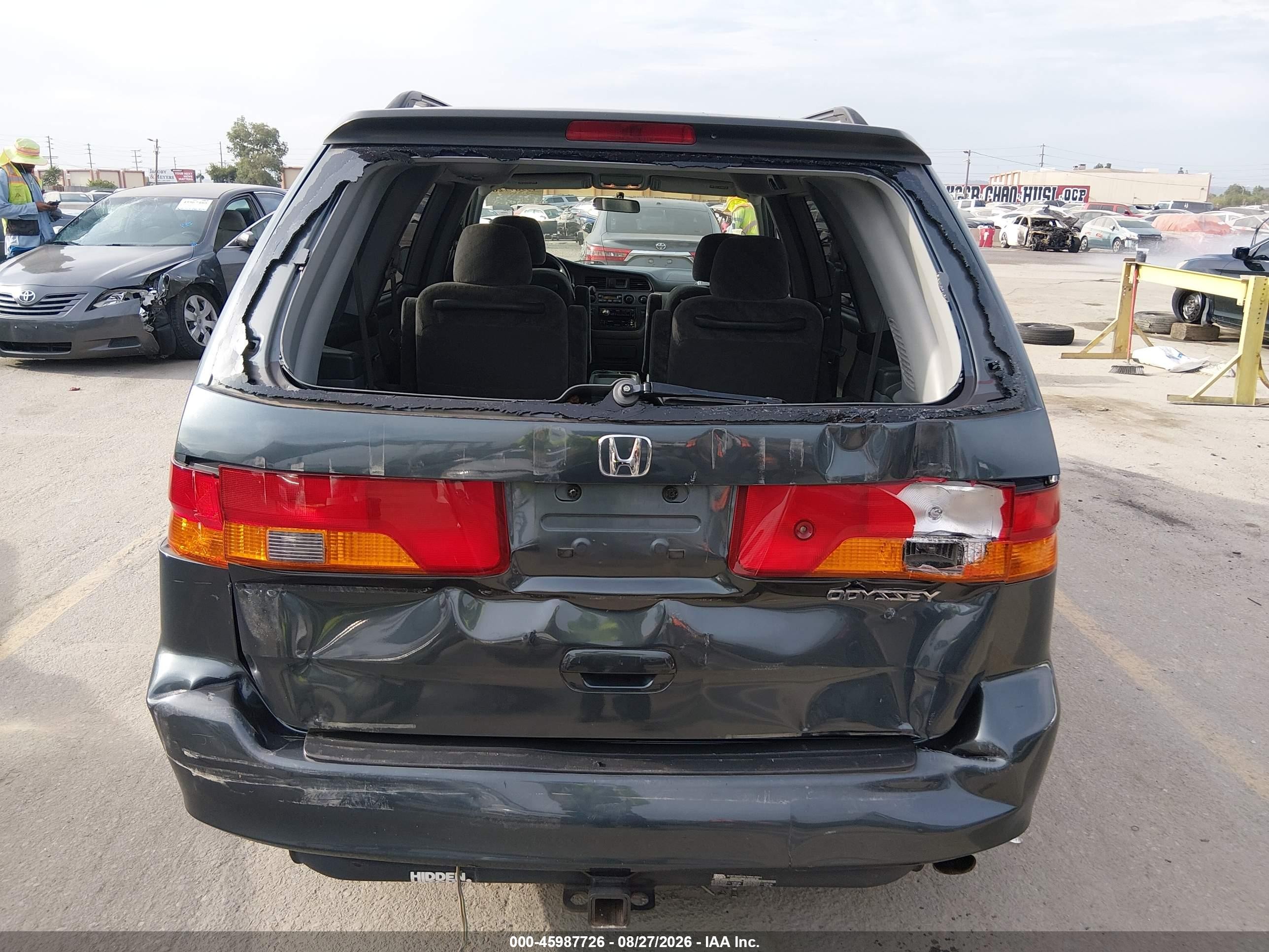2003 Honda Odyssey Ex Gray vin: 5FNRL18613B143641