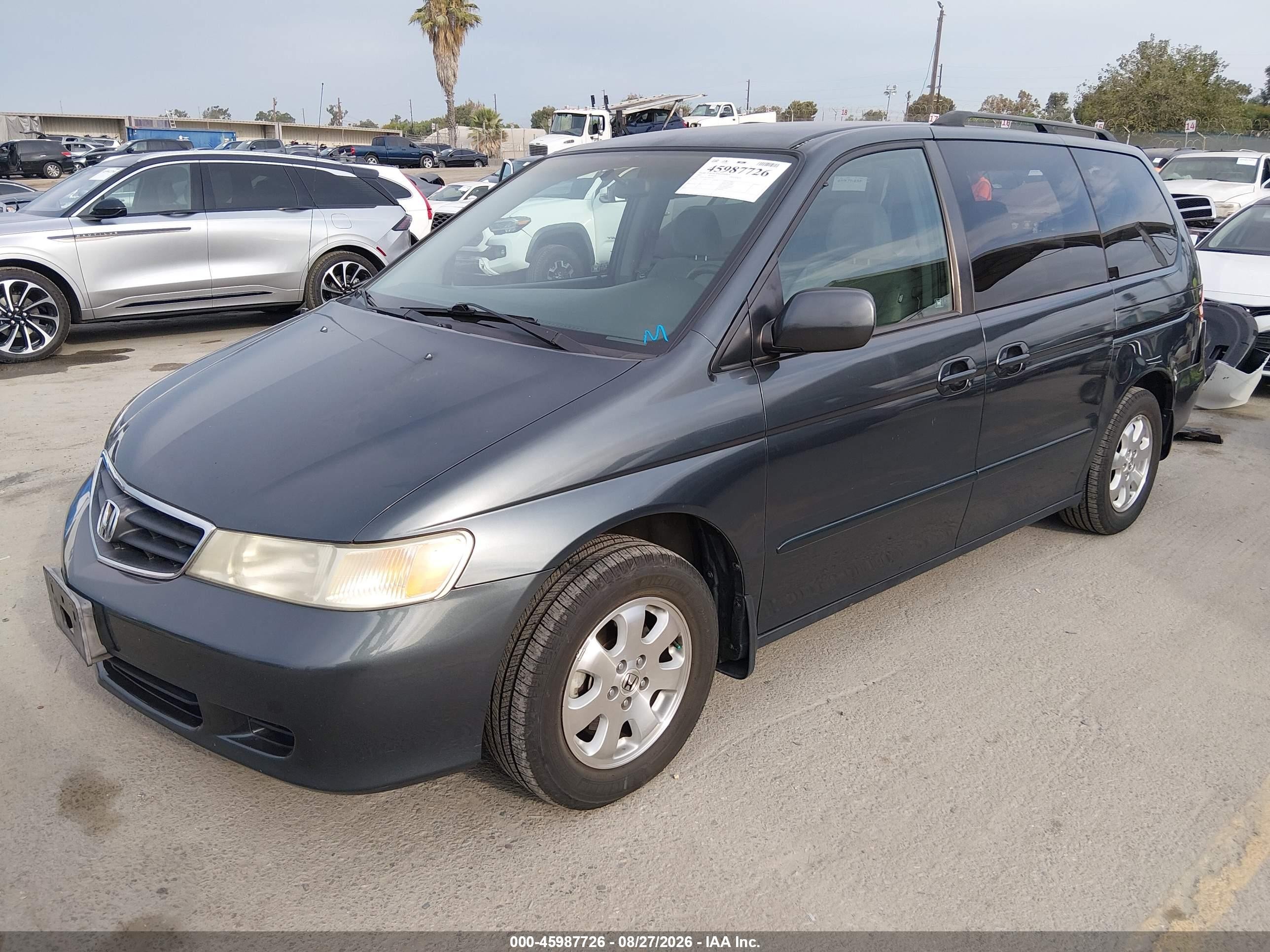 2003 Honda Odyssey Ex Gray vin: 5FNRL18613B143641