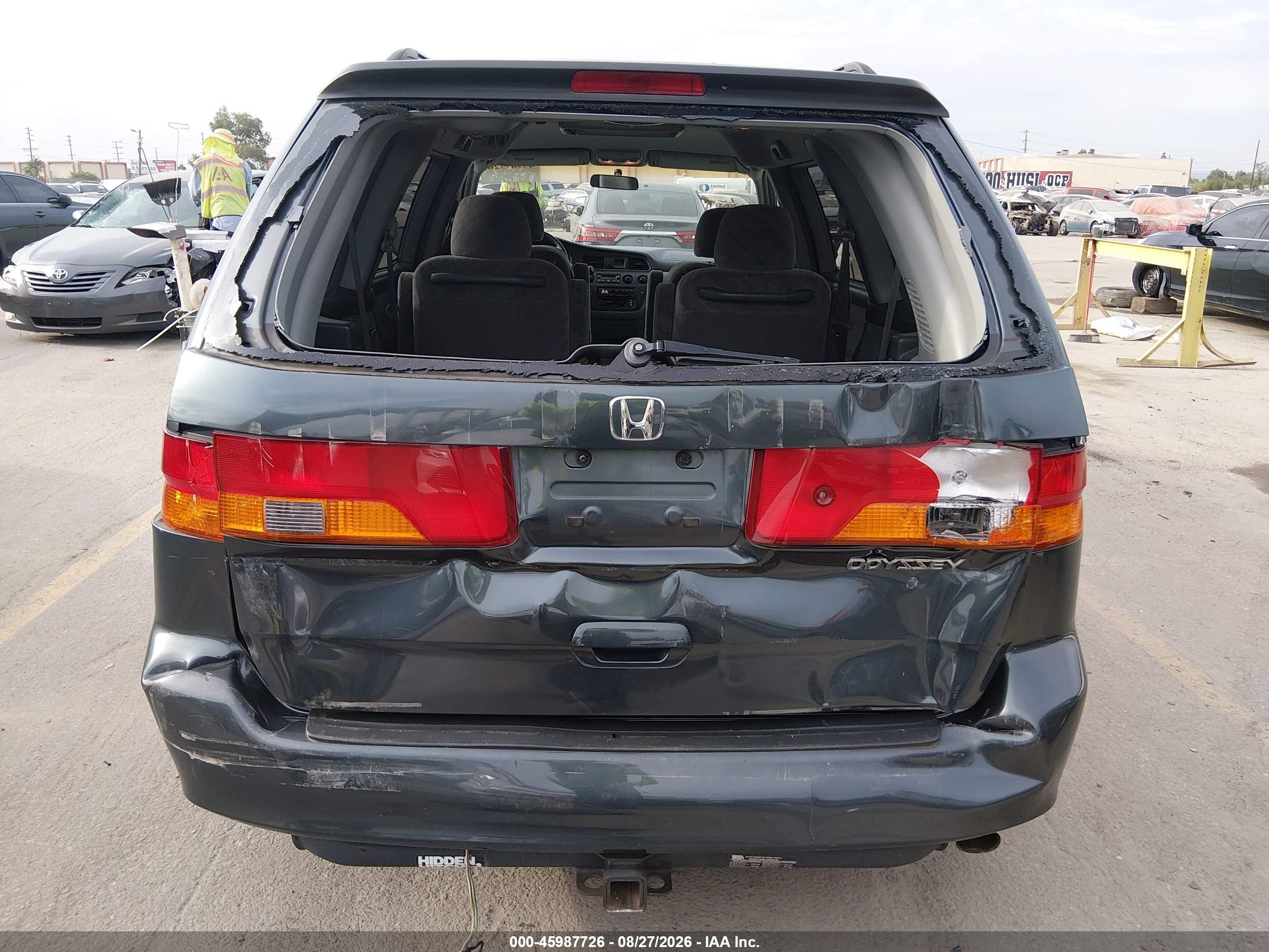 2003 Honda Odyssey Ex Gray vin: 5FNRL18613B143641