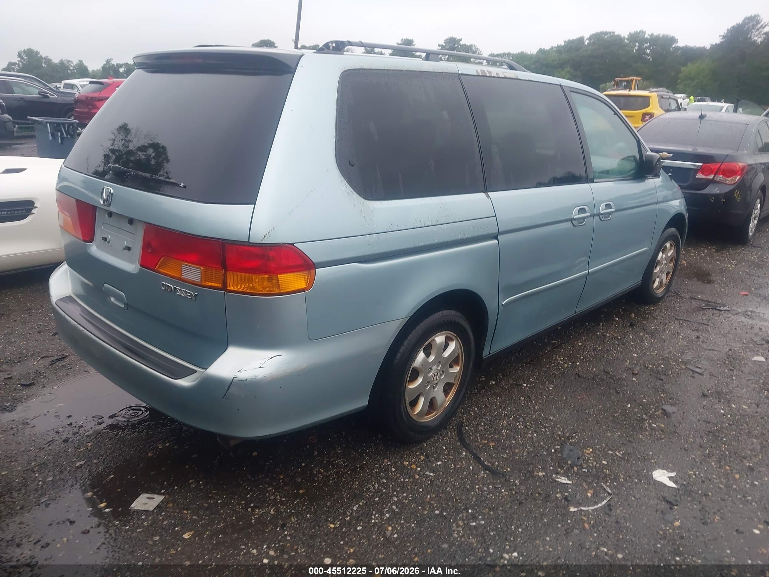 2004 Honda Odyssey Ex Blue vin: 5FNRL18614B038048
