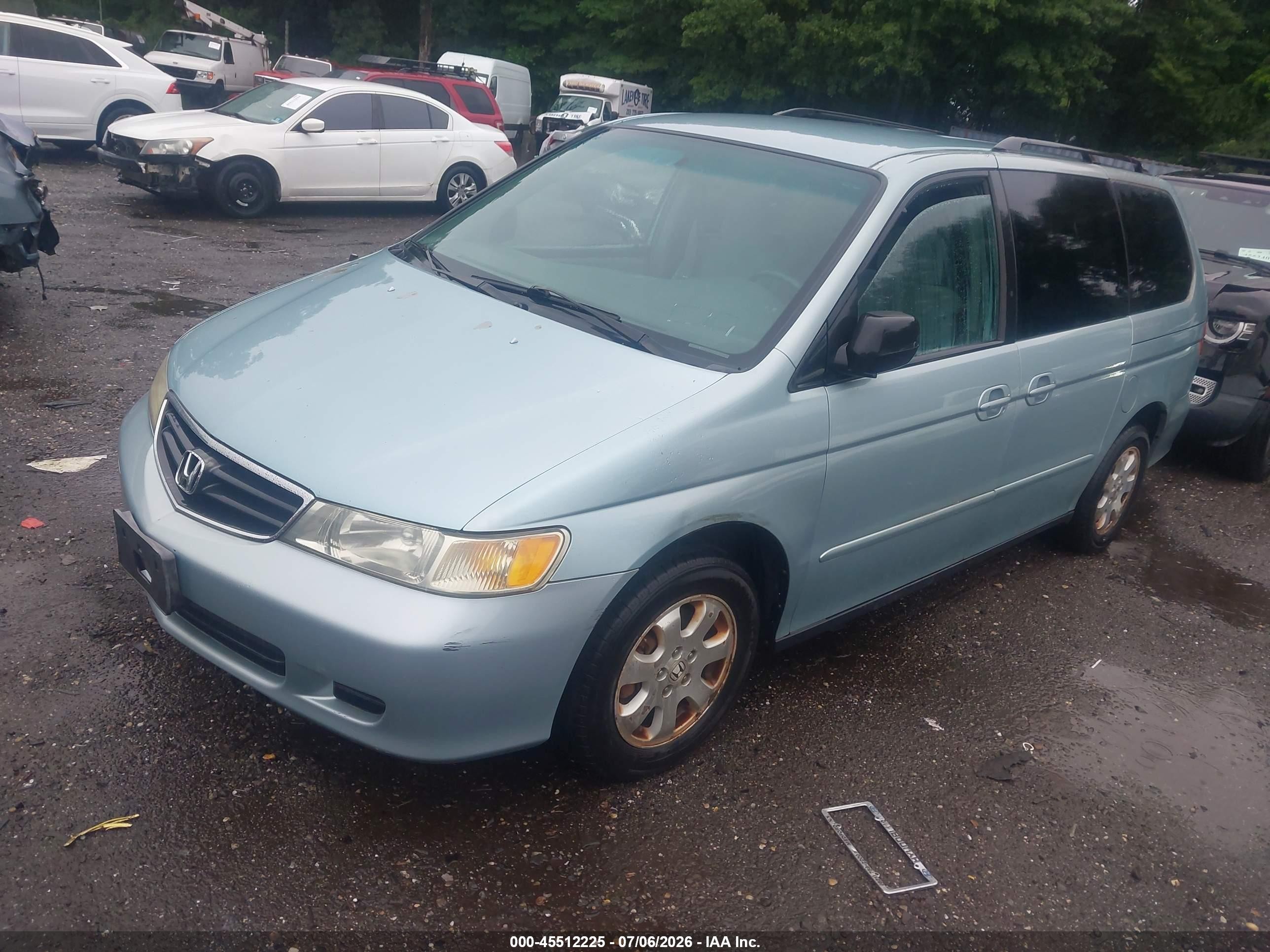 2004 Honda Odyssey Ex Blue vin: 5FNRL18614B038048