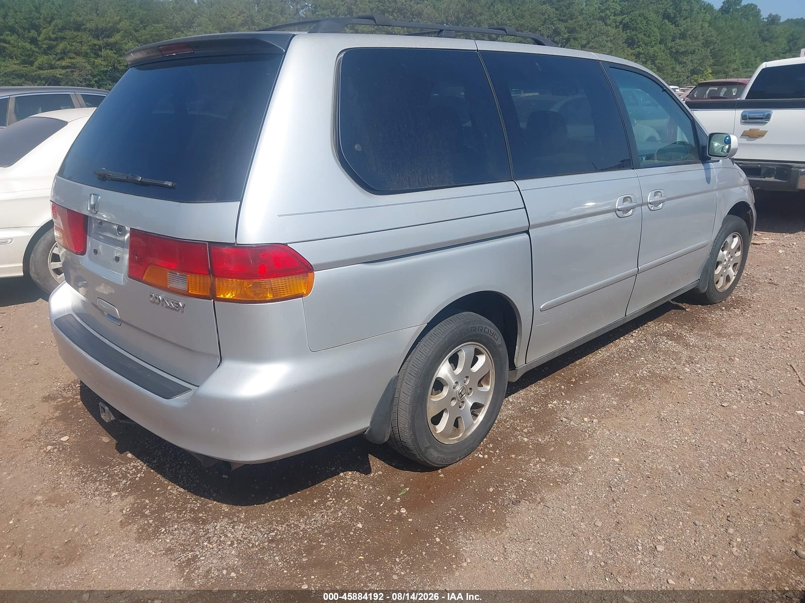 2004 Honda Odyssey Ex Silver vin: 5FNRL18614B045209