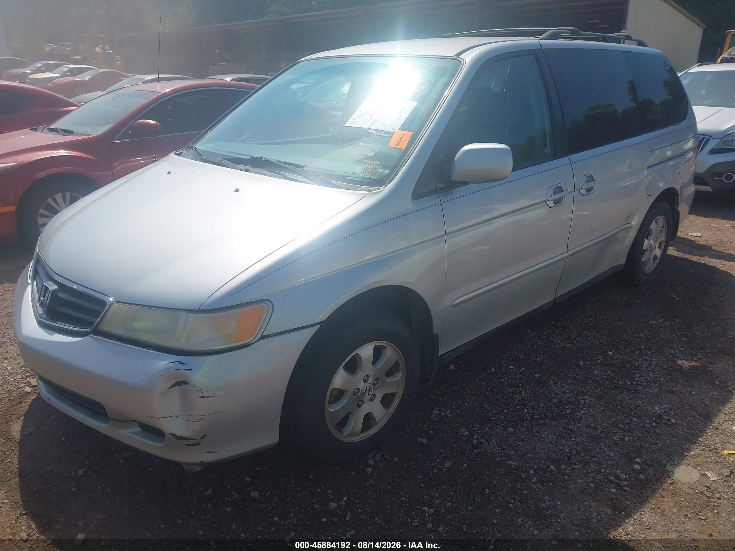 2004 Honda Odyssey Ex Silver vin: 5FNRL18614B045209