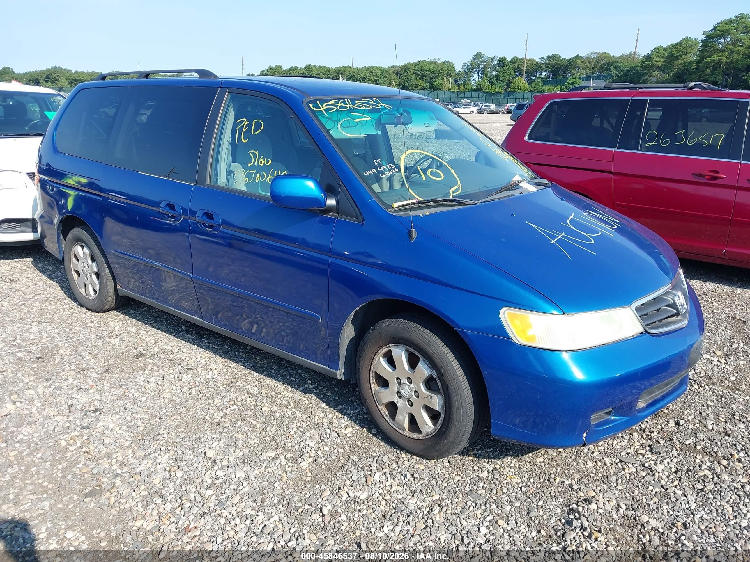2004 Honda Odyssey Ex Blue vin: 5FNRL18614B048448