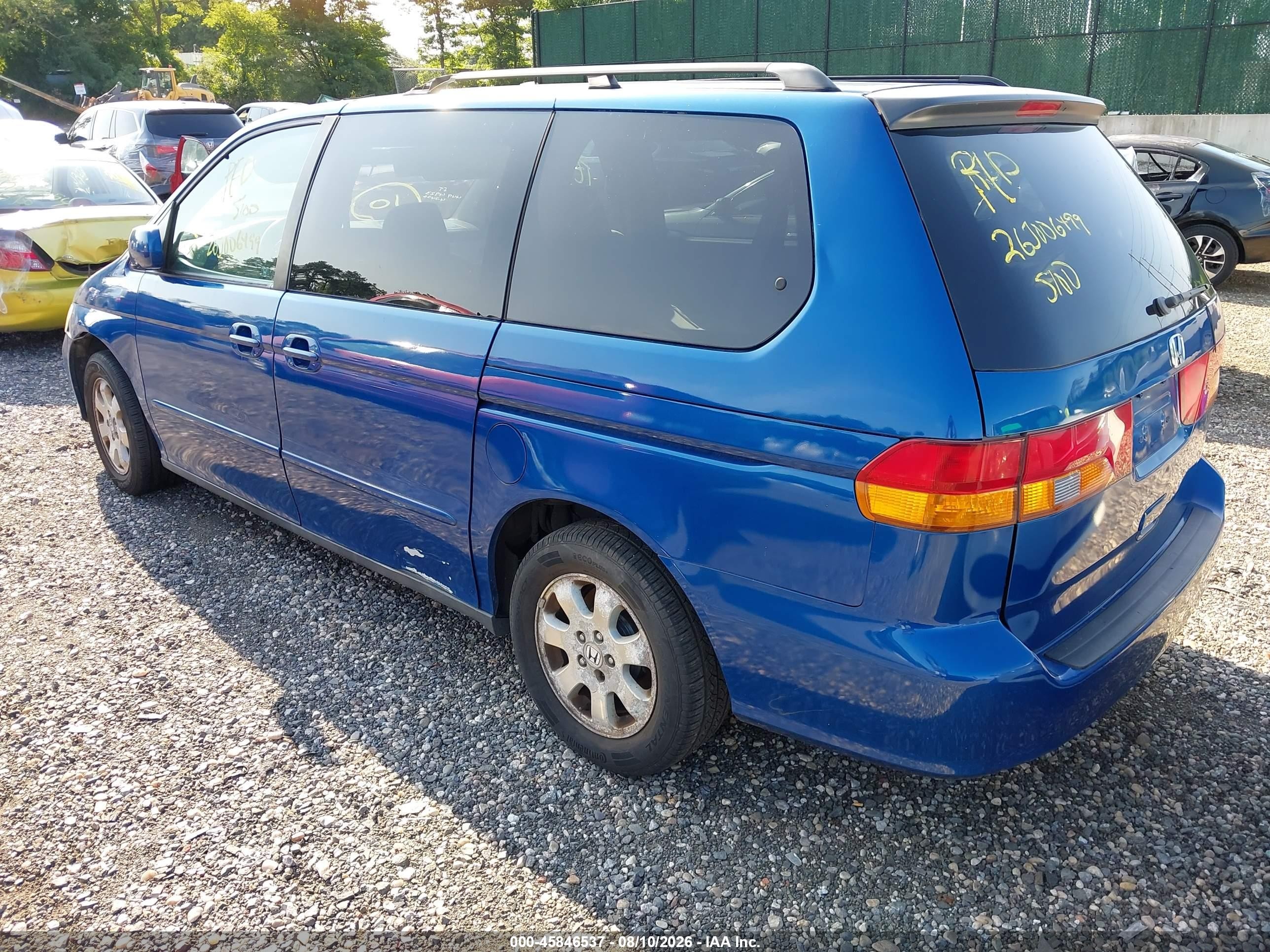 2004 Honda Odyssey Ex Blue vin: 5FNRL18614B048448
