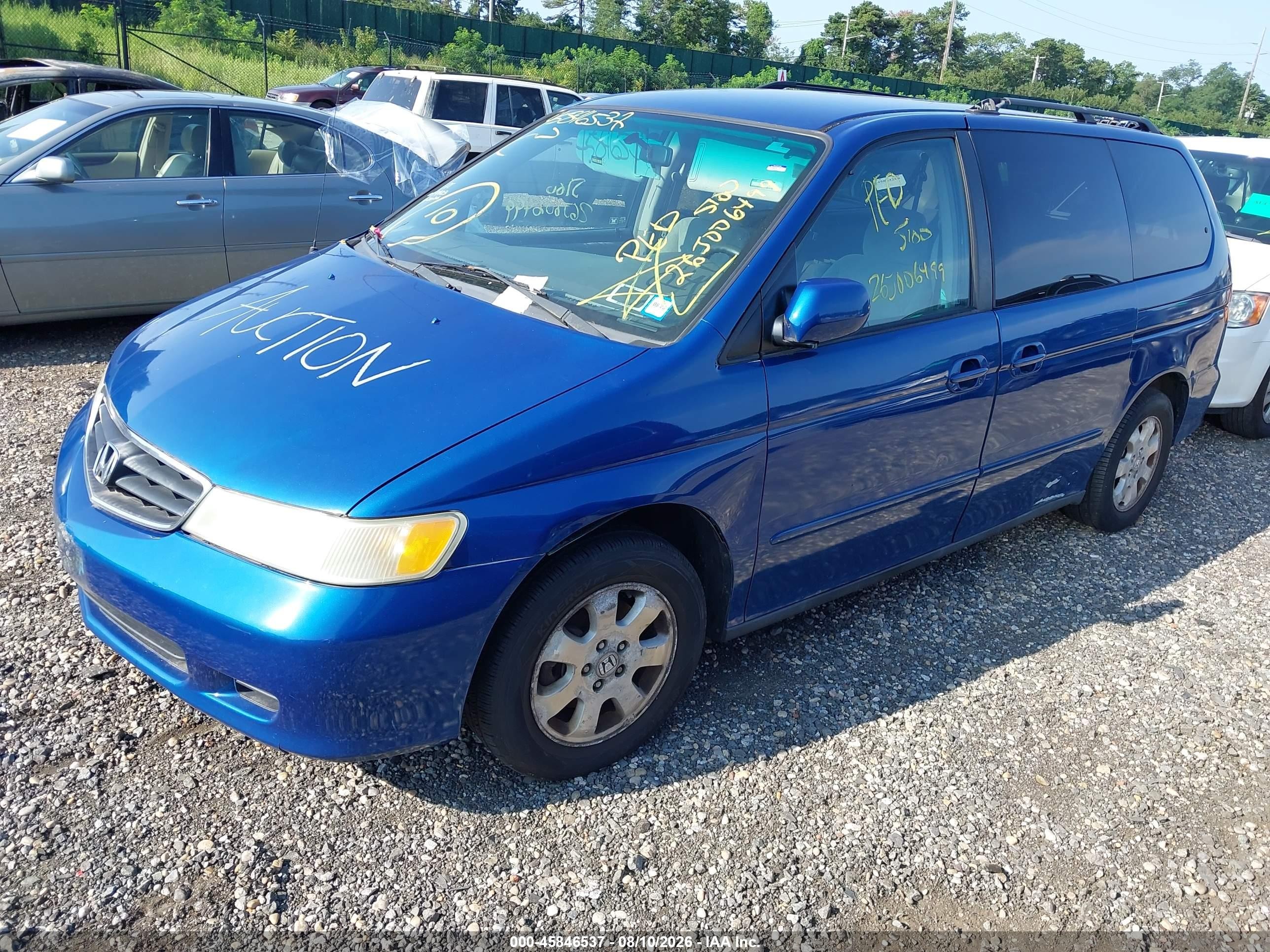 2004 Honda Odyssey Ex Blue vin: 5FNRL18614B048448