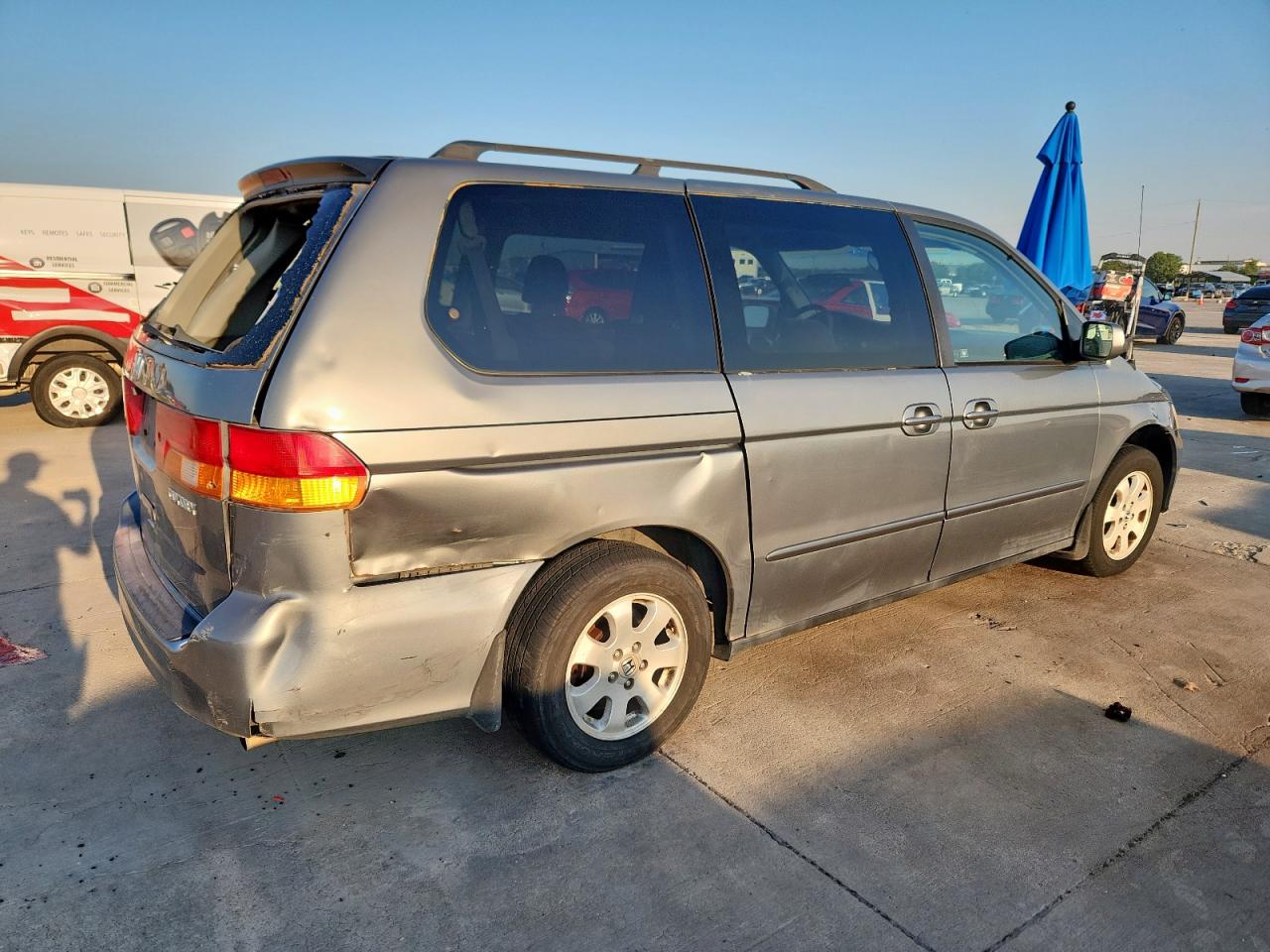 2002 Honda Odyssey Ex Gray vin: 5FNRL18622B002513