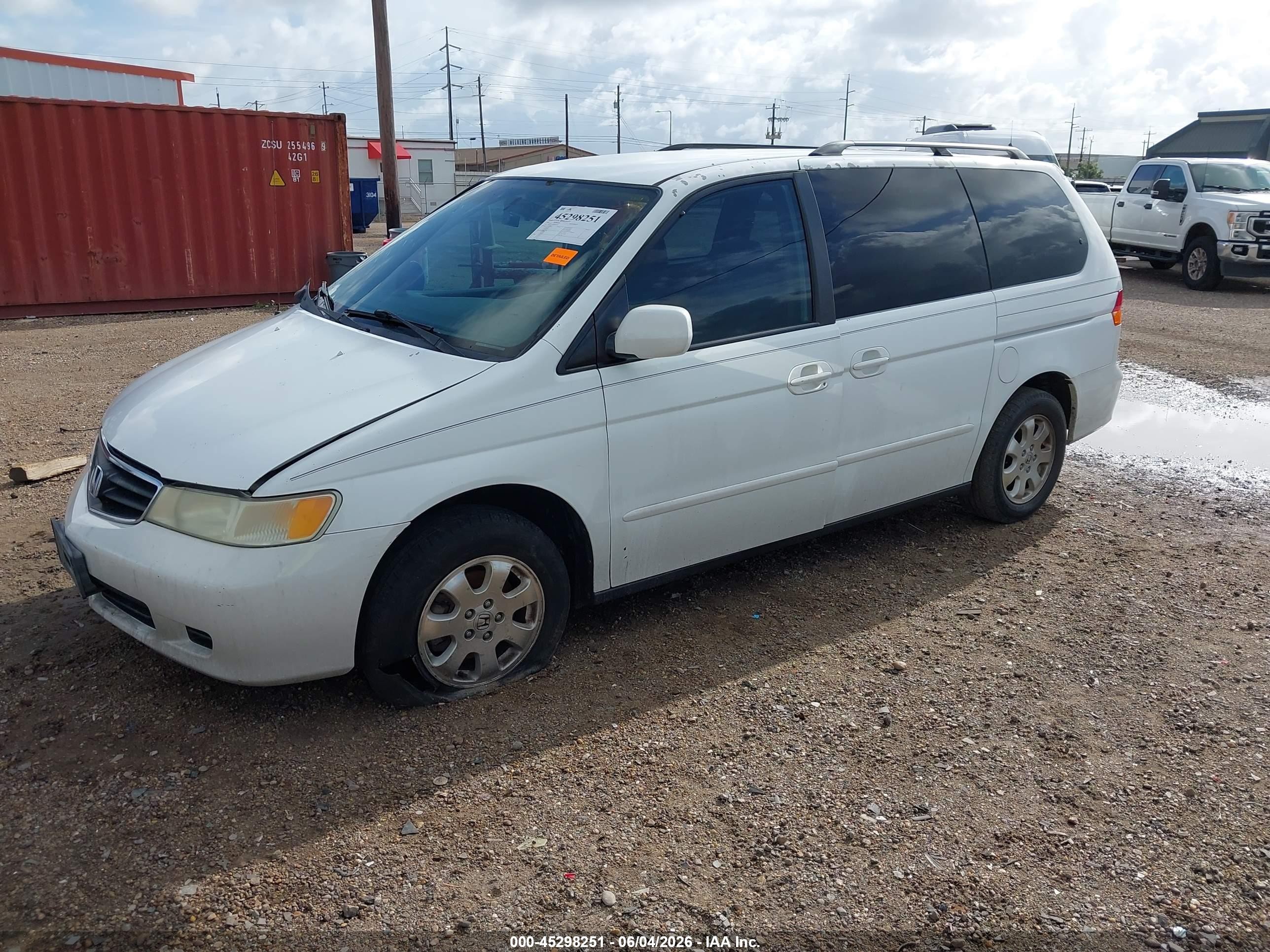 2002 Honda Odyssey Ex White vin: 5FNRL18632B010698