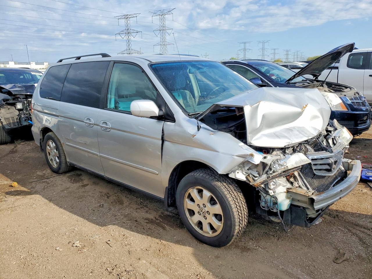 2003 Honda Odyssey Ex Gray vin: 5FNRL18633B069557