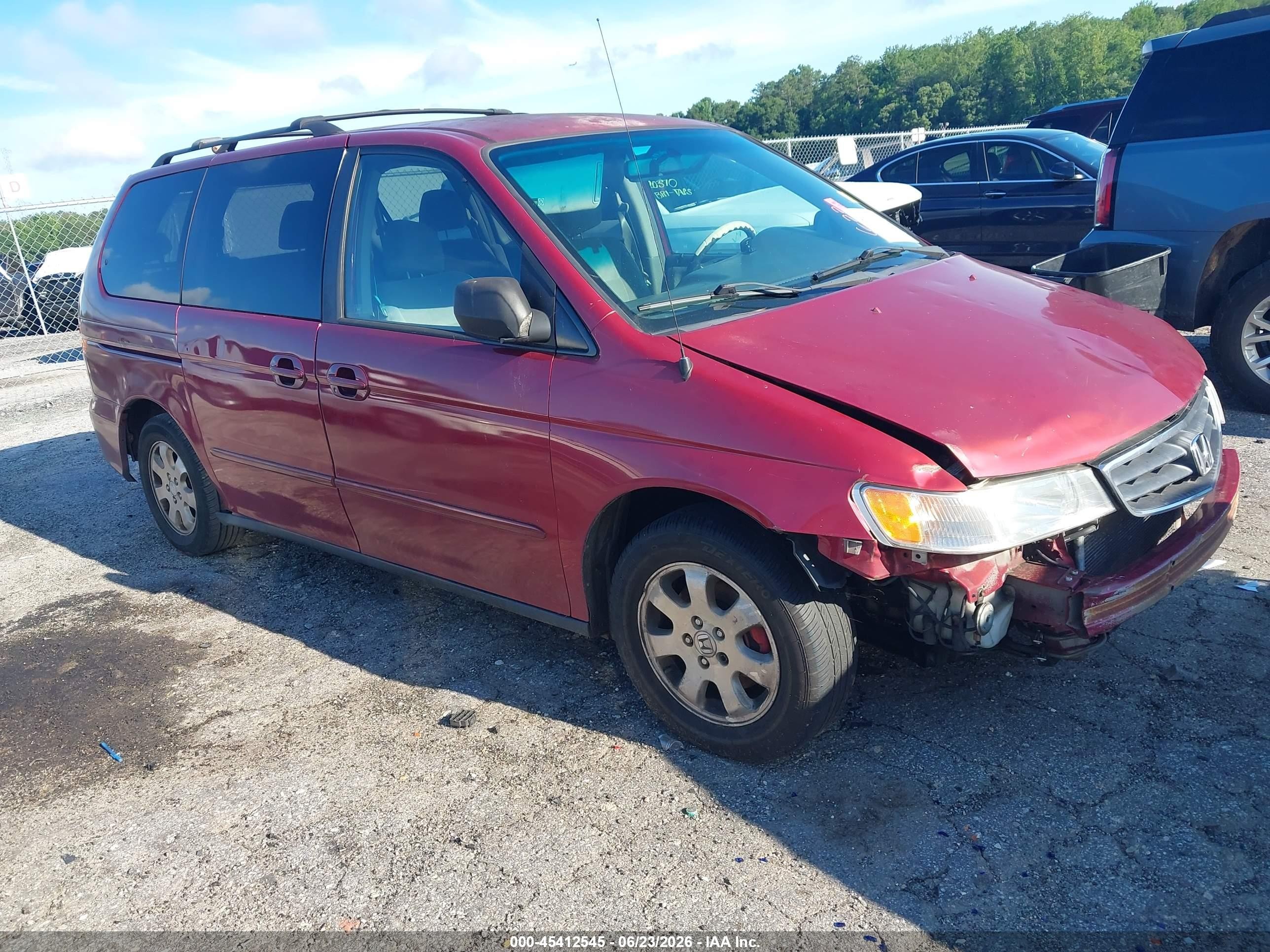 2003 Honda Odyssey Ex Red vin: 5FNRL18633B119311