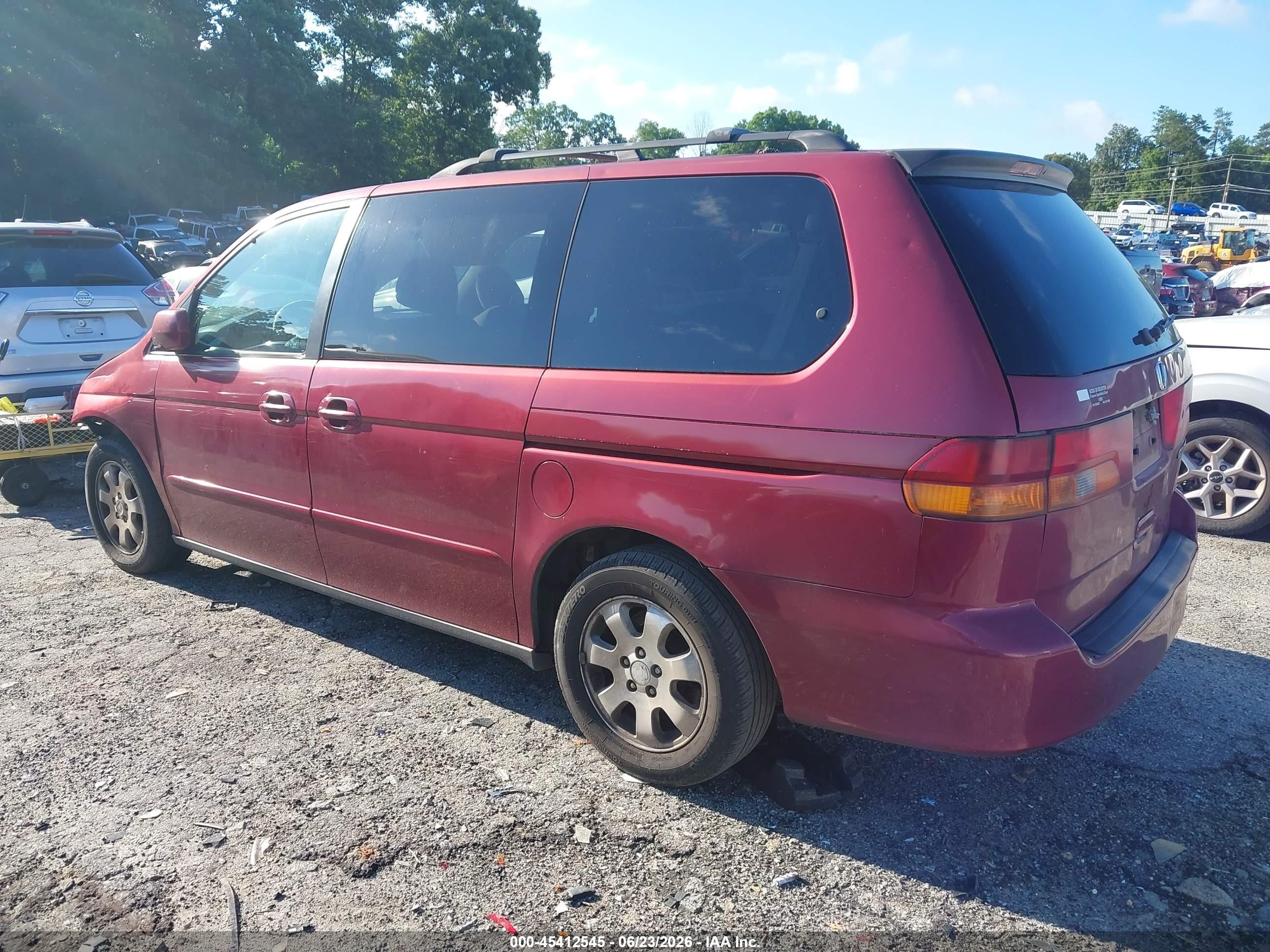 2003 Honda Odyssey Ex Red vin: 5FNRL18633B119311