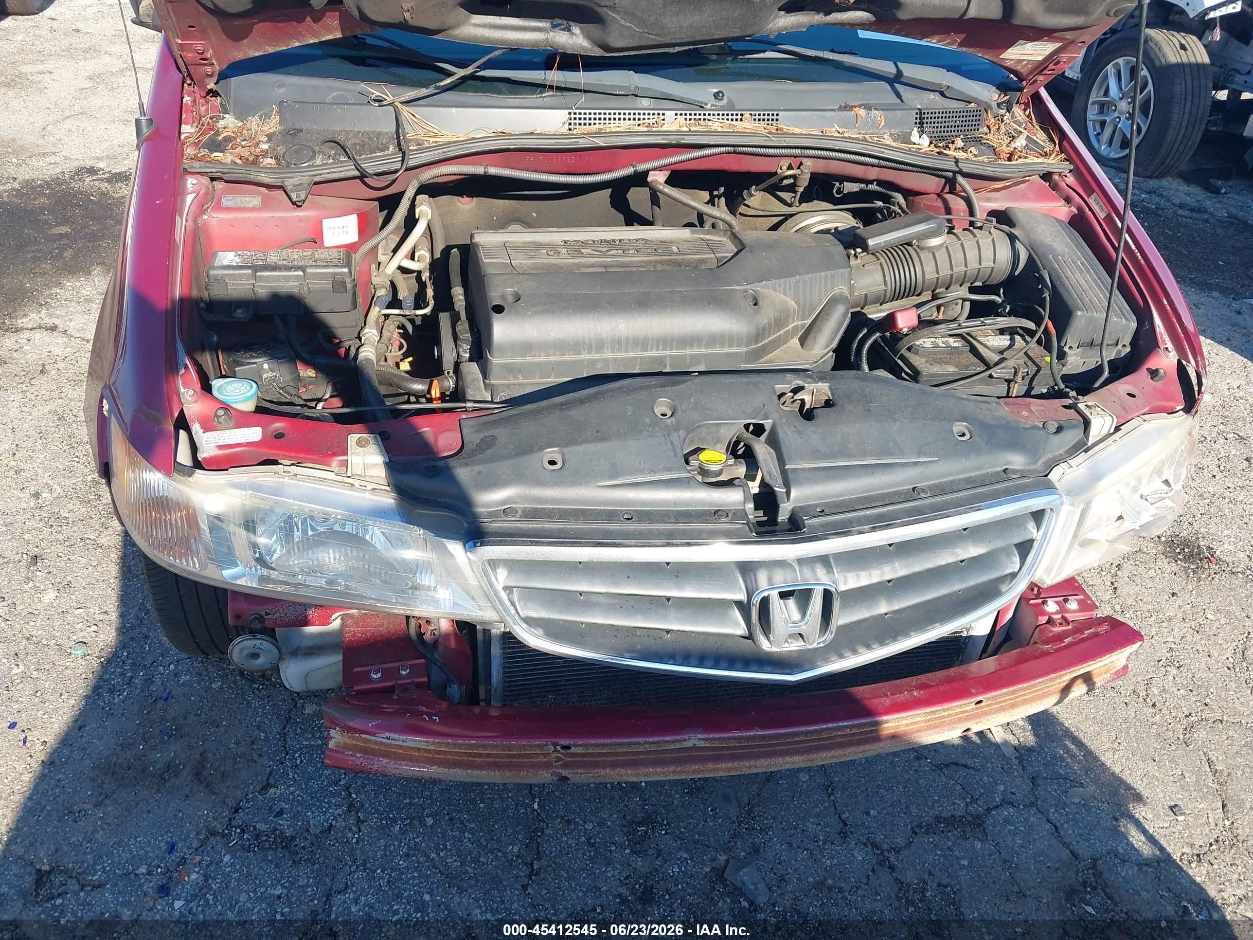 2003 Honda Odyssey Ex Red vin: 5FNRL18633B119311