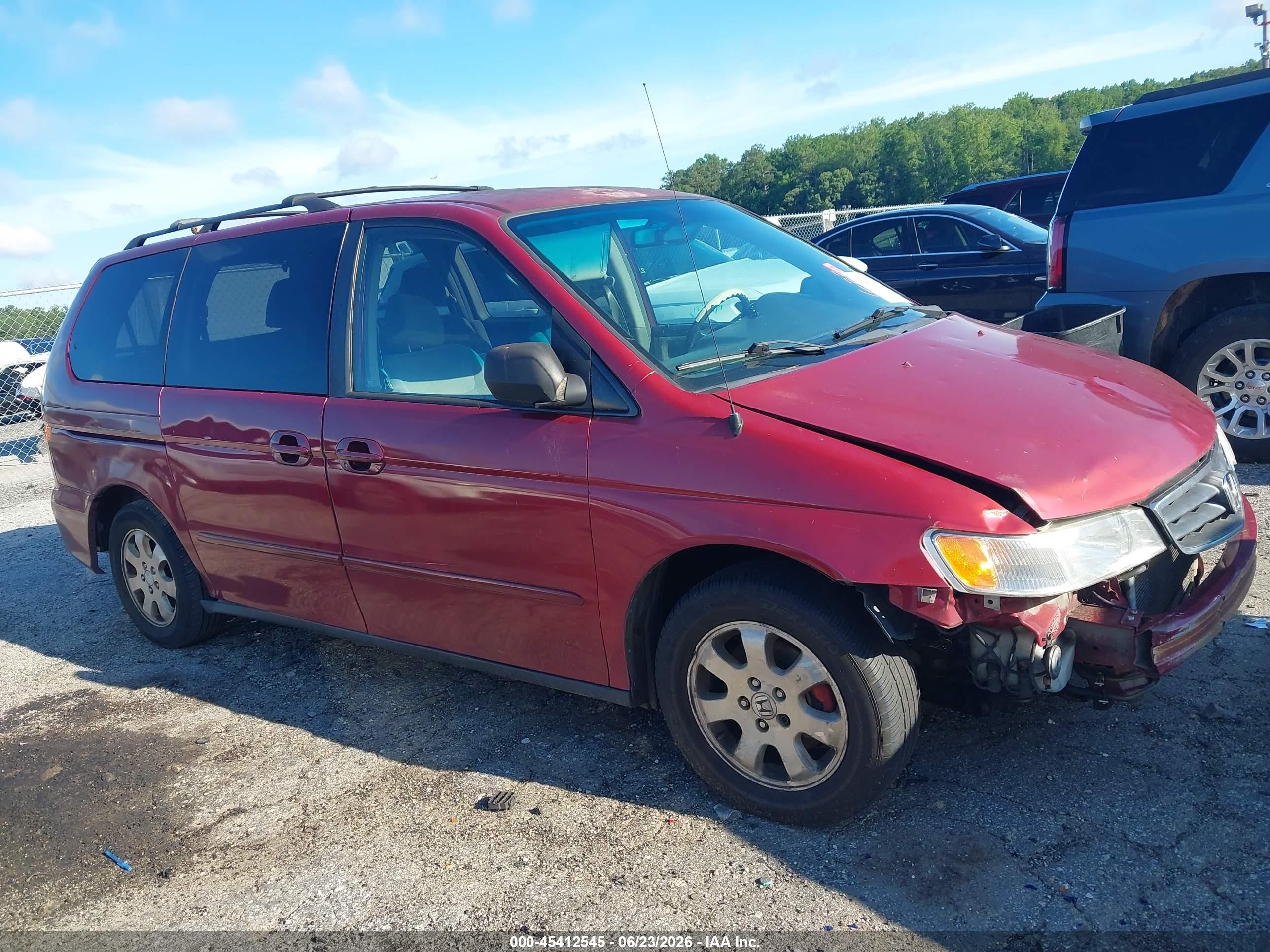 2003 Honda Odyssey Ex Red vin: 5FNRL18633B119311