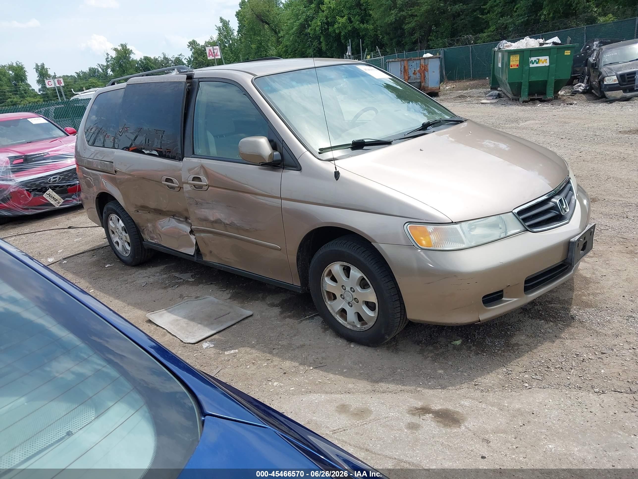 2004 Honda Odyssey Ex Gold vin: 5FNRL18634B079099