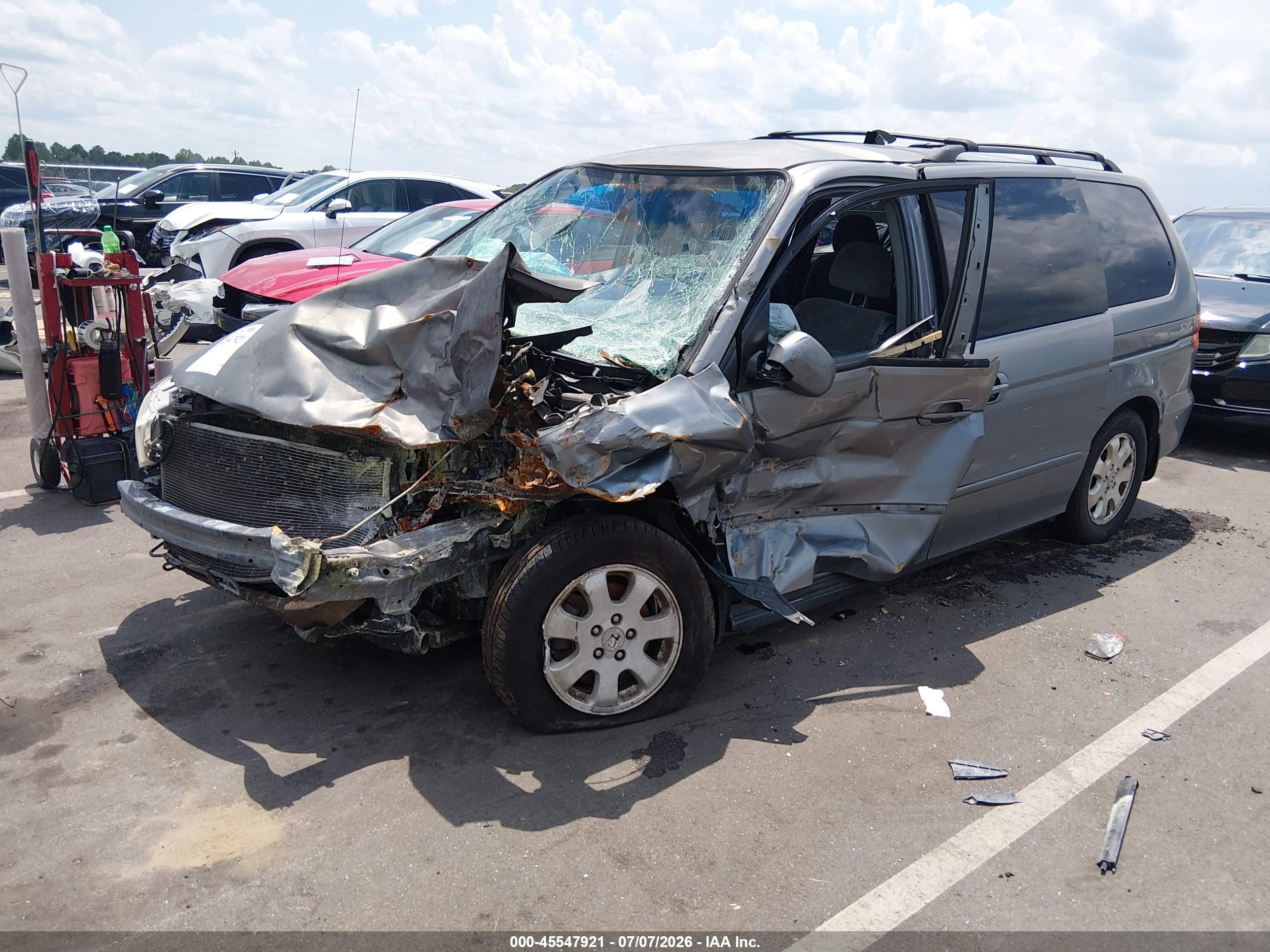 2002 Honda Odyssey Ex Blue vin: 5FNRL18642B038090