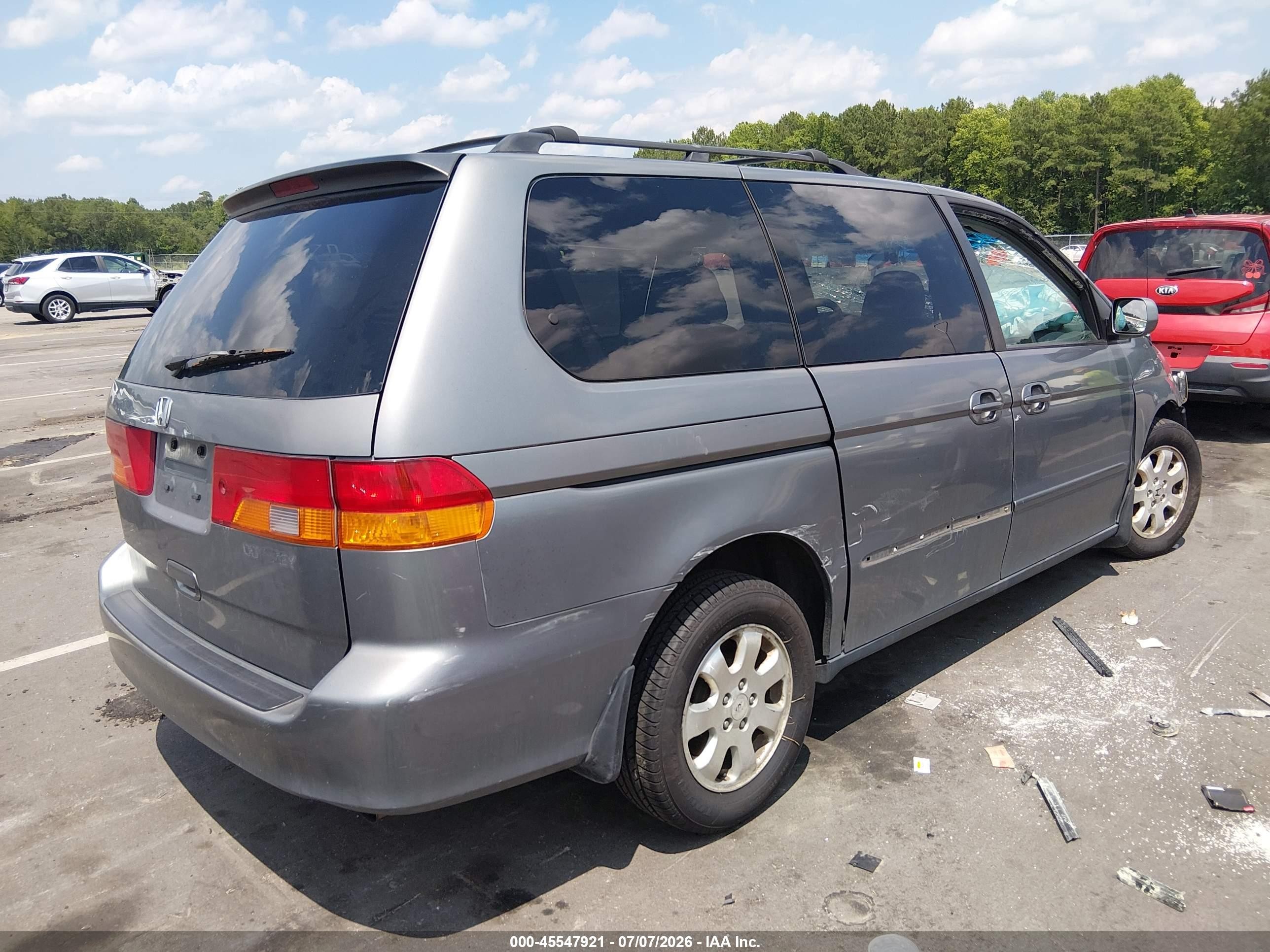 2002 Honda Odyssey Ex Blue vin: 5FNRL18642B038090