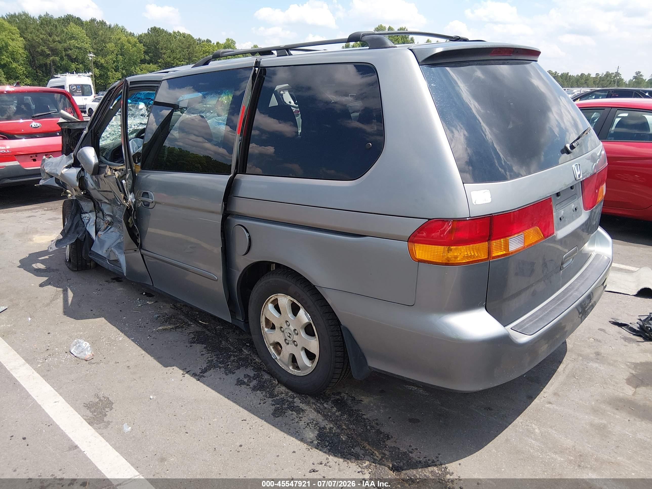 2002 Honda Odyssey Ex Blue vin: 5FNRL18642B038090