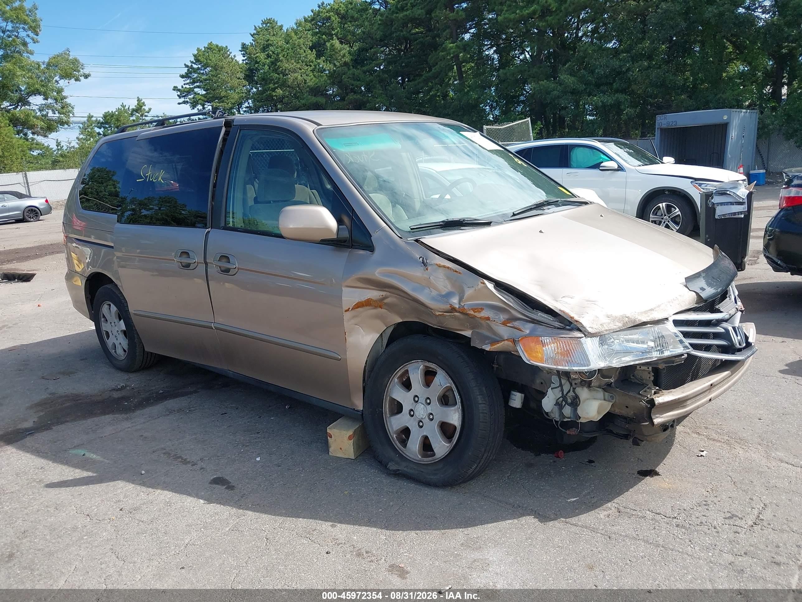 2003 Honda Odyssey Ex Beige vin: 5FNRL18643B018990