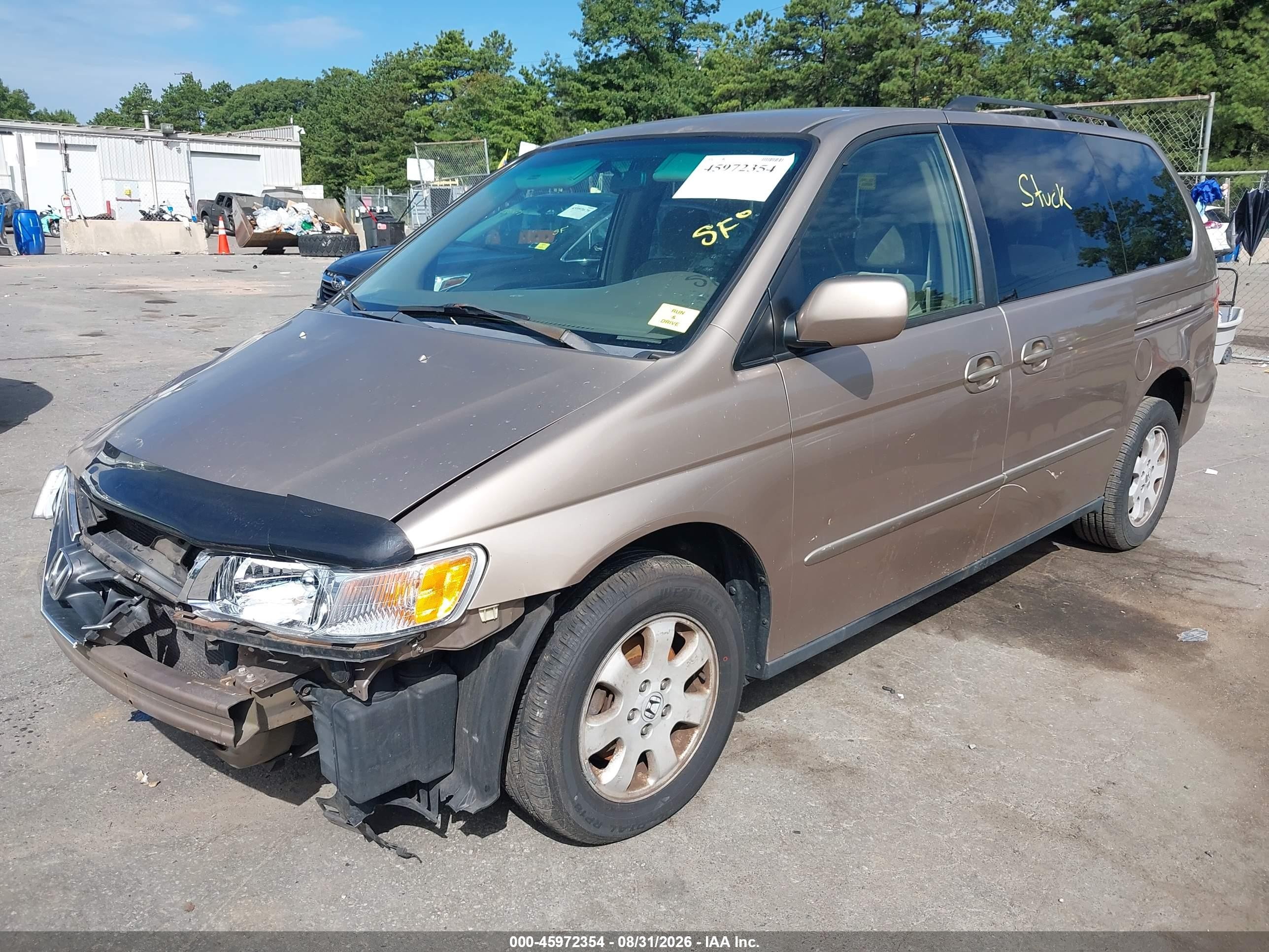 2003 Honda Odyssey Ex Beige vin: 5FNRL18643B018990