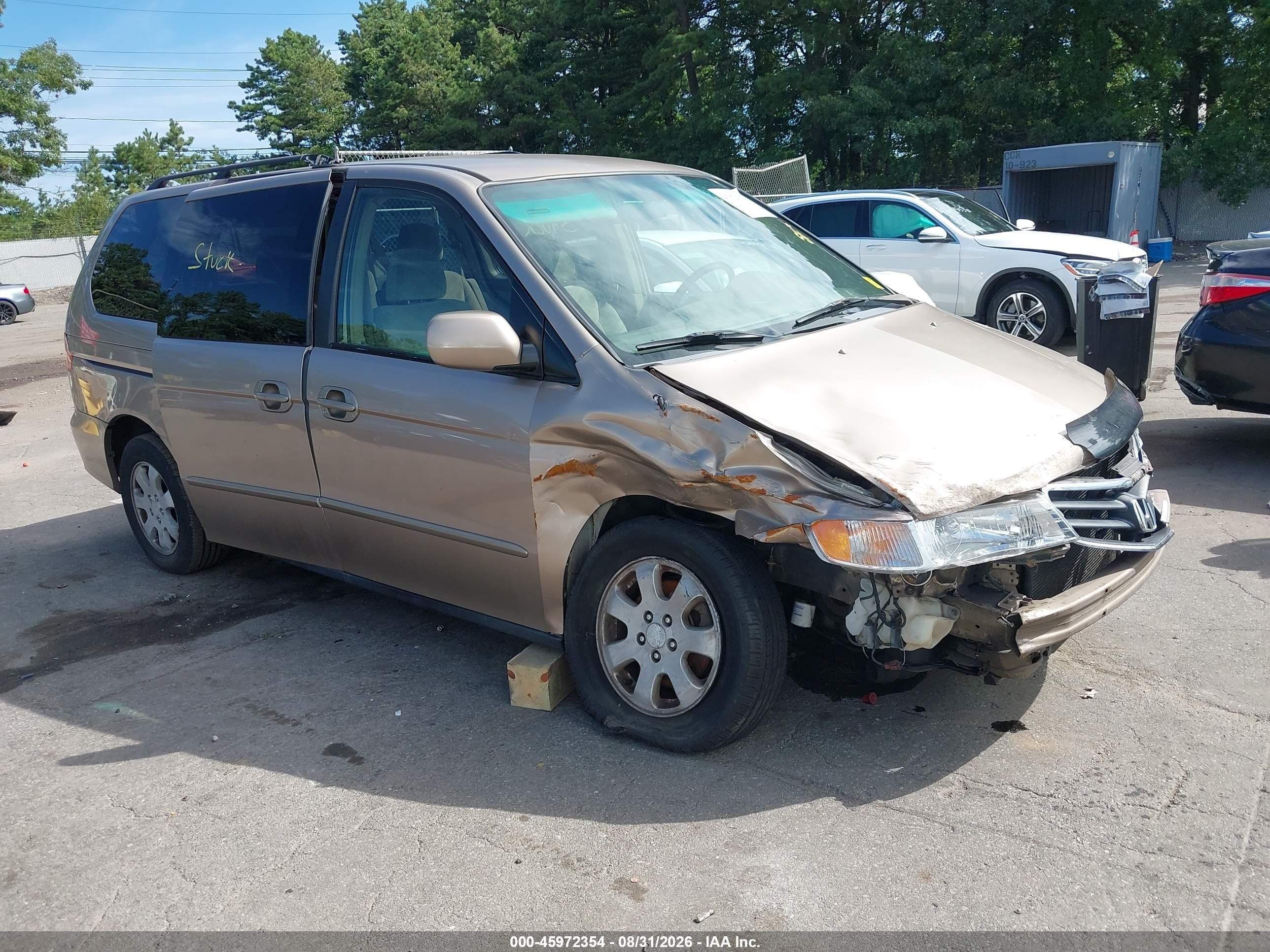 2003 Honda Odyssey Ex Beige vin: 5FNRL18643B018990