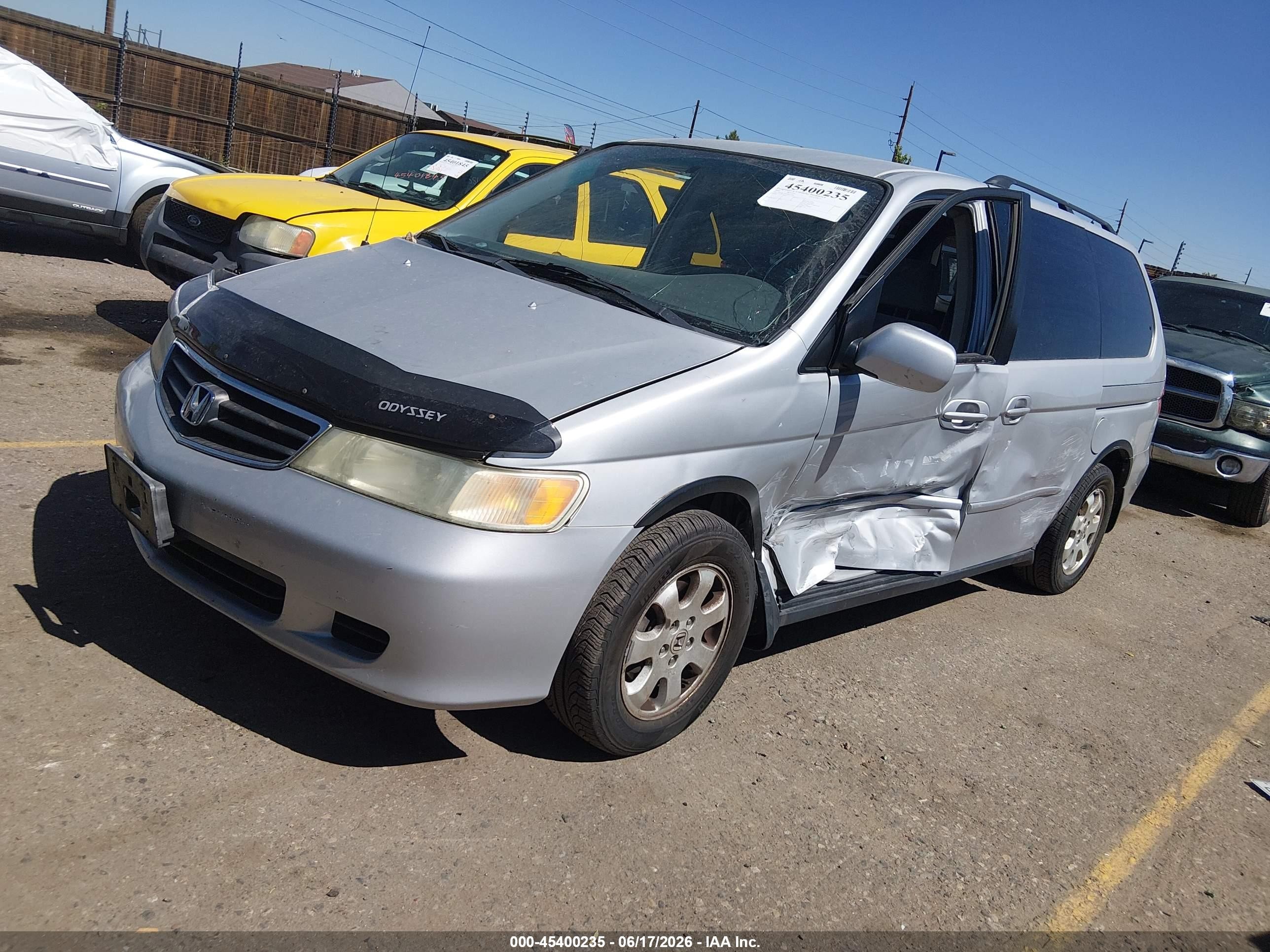 2002 Honda Odyssey Ex Silver vin: 5FNRL18652B014560