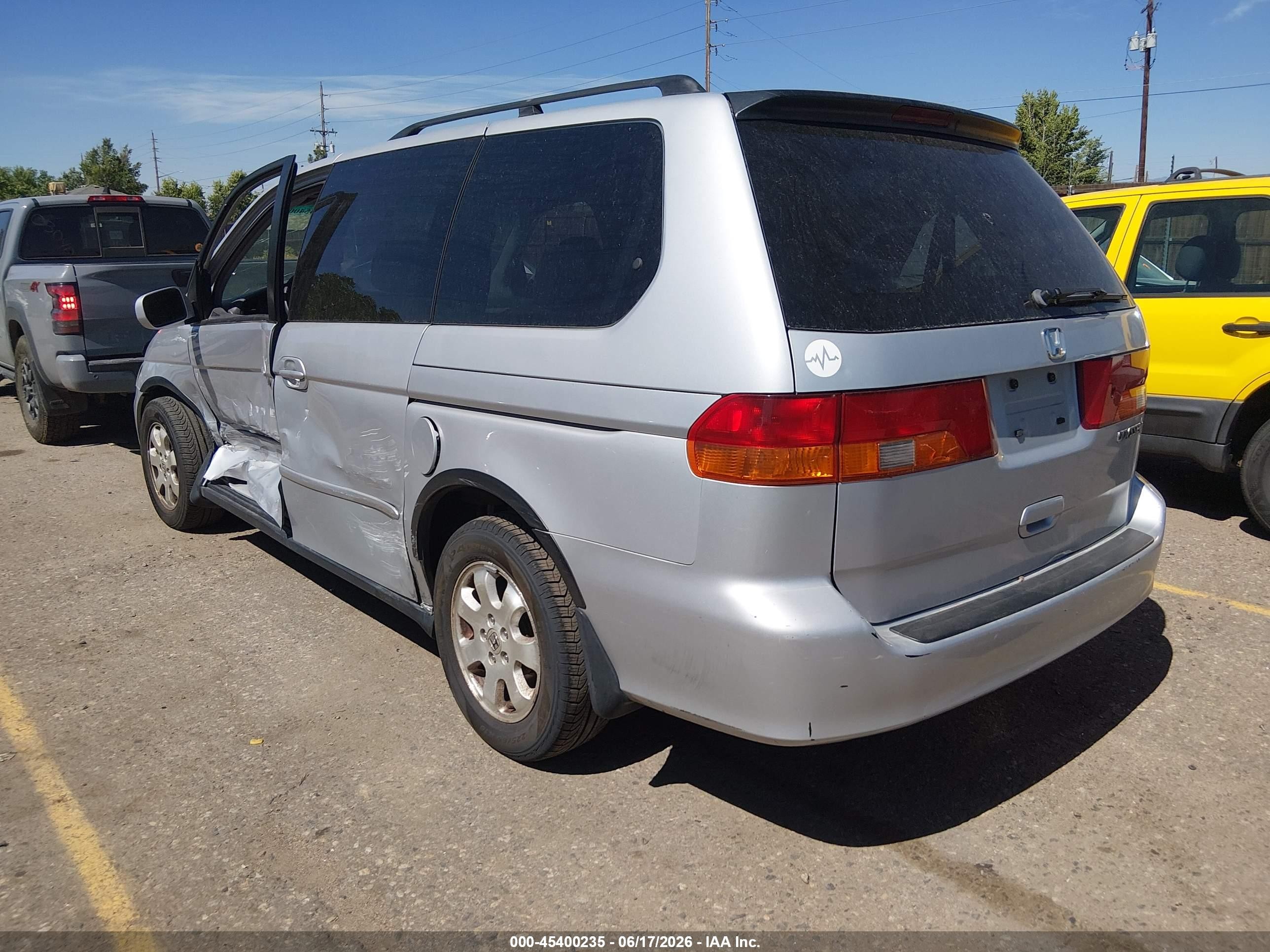 2002 Honda Odyssey Ex Silver vin: 5FNRL18652B014560