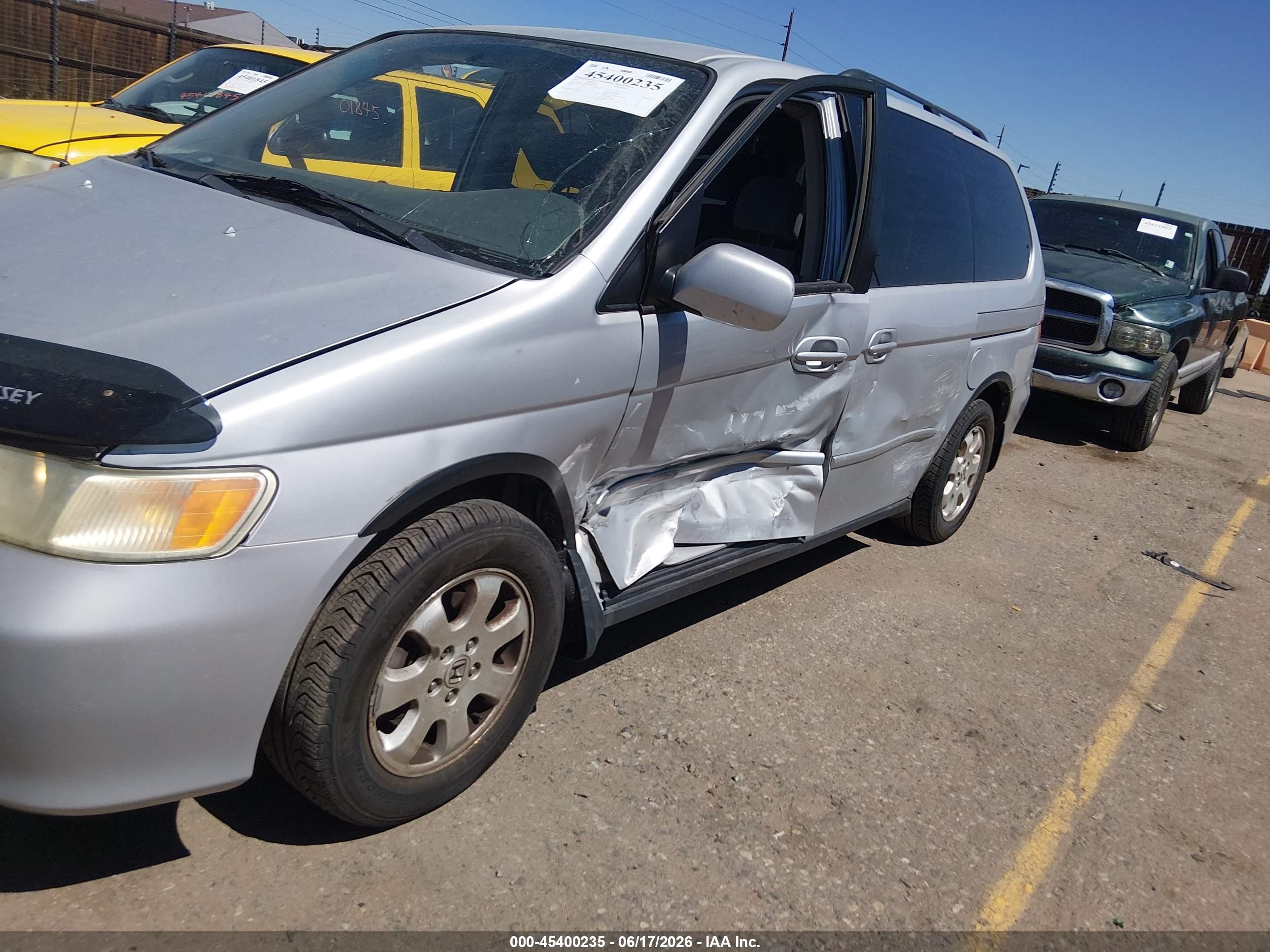 2002 Honda Odyssey Ex Silver vin: 5FNRL18652B014560