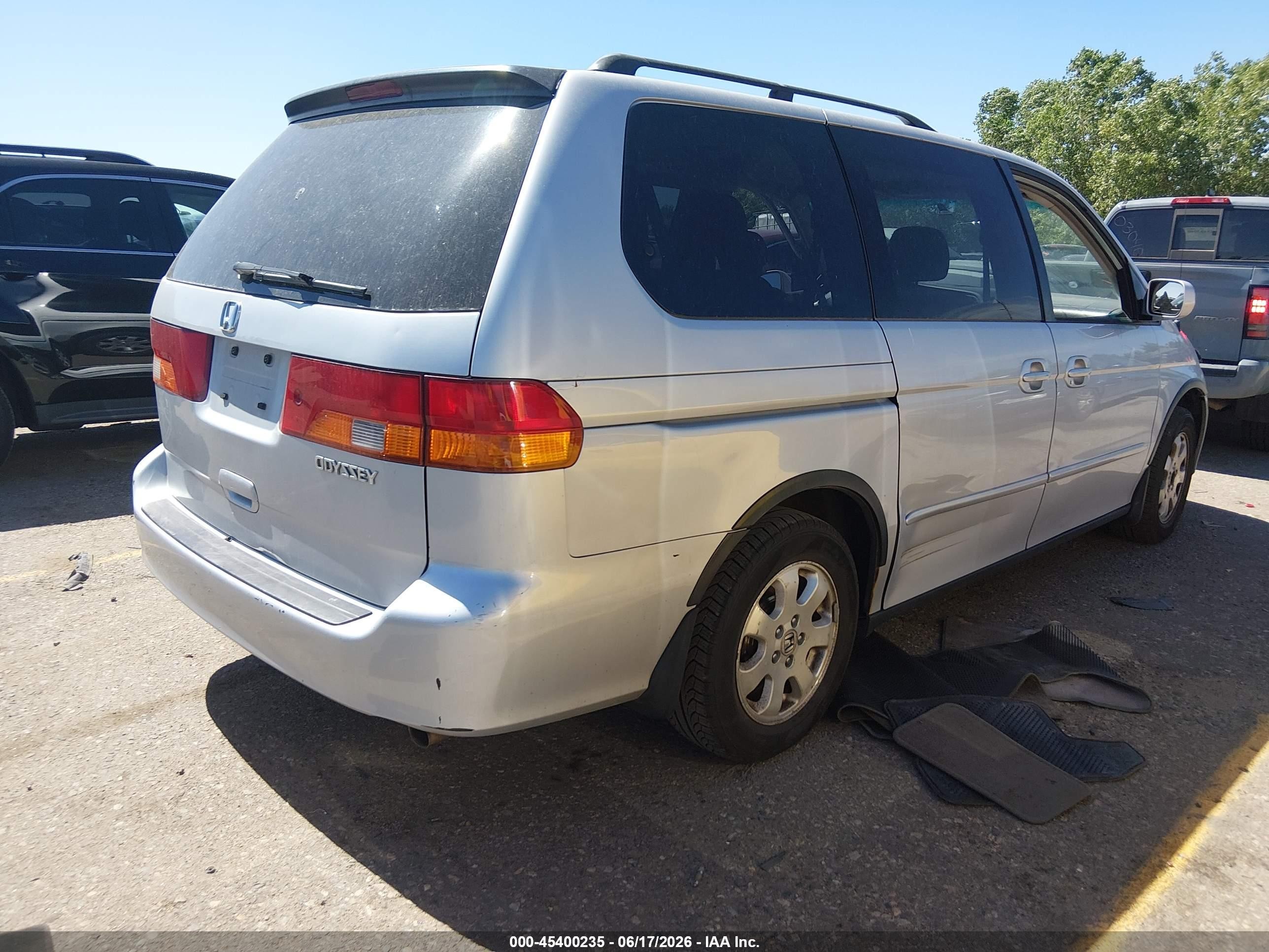 2002 Honda Odyssey Ex Silver vin: 5FNRL18652B014560