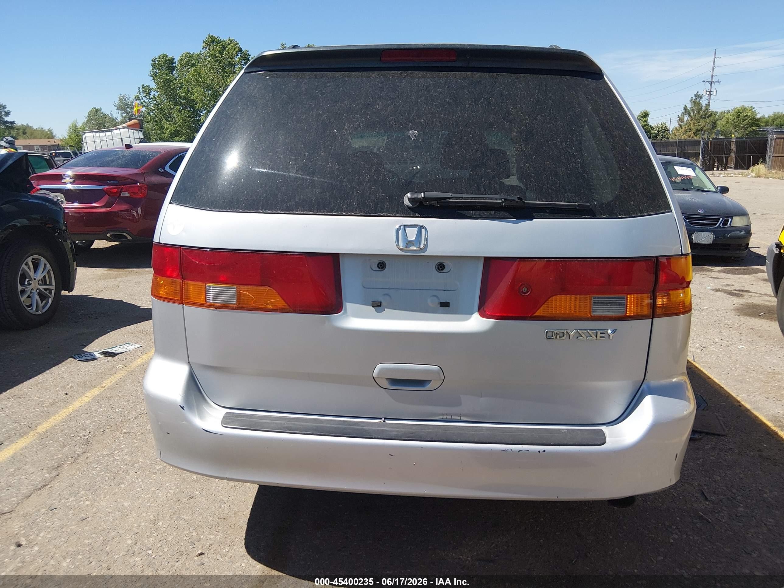 2002 Honda Odyssey Ex Silver vin: 5FNRL18652B014560