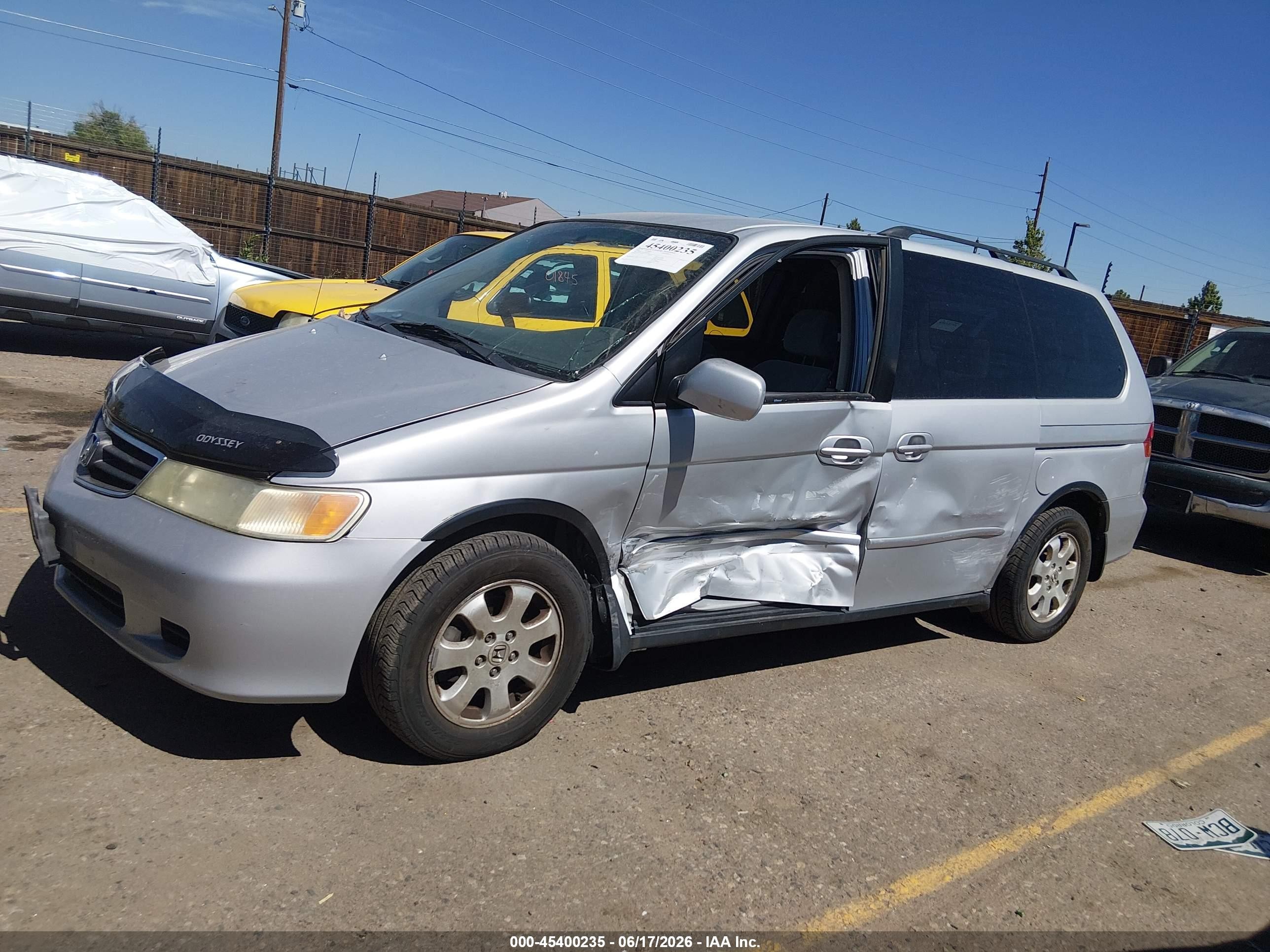 2002 Honda Odyssey Ex Silver vin: 5FNRL18652B014560