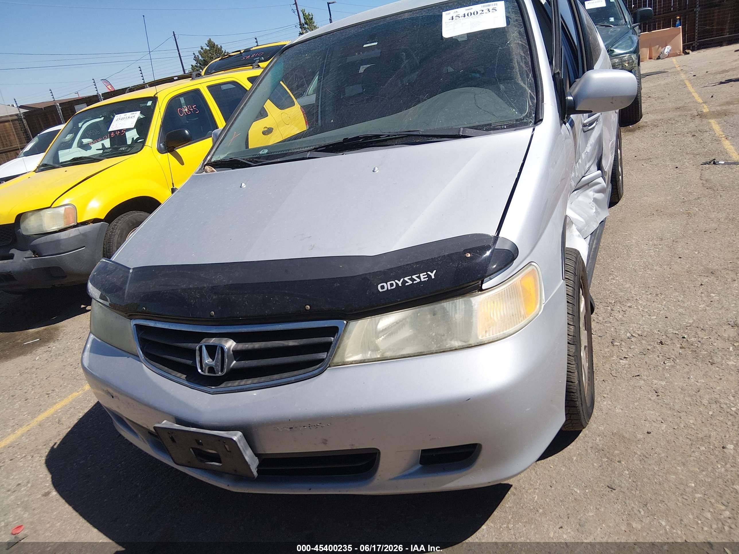 2002 Honda Odyssey Ex Silver vin: 5FNRL18652B014560