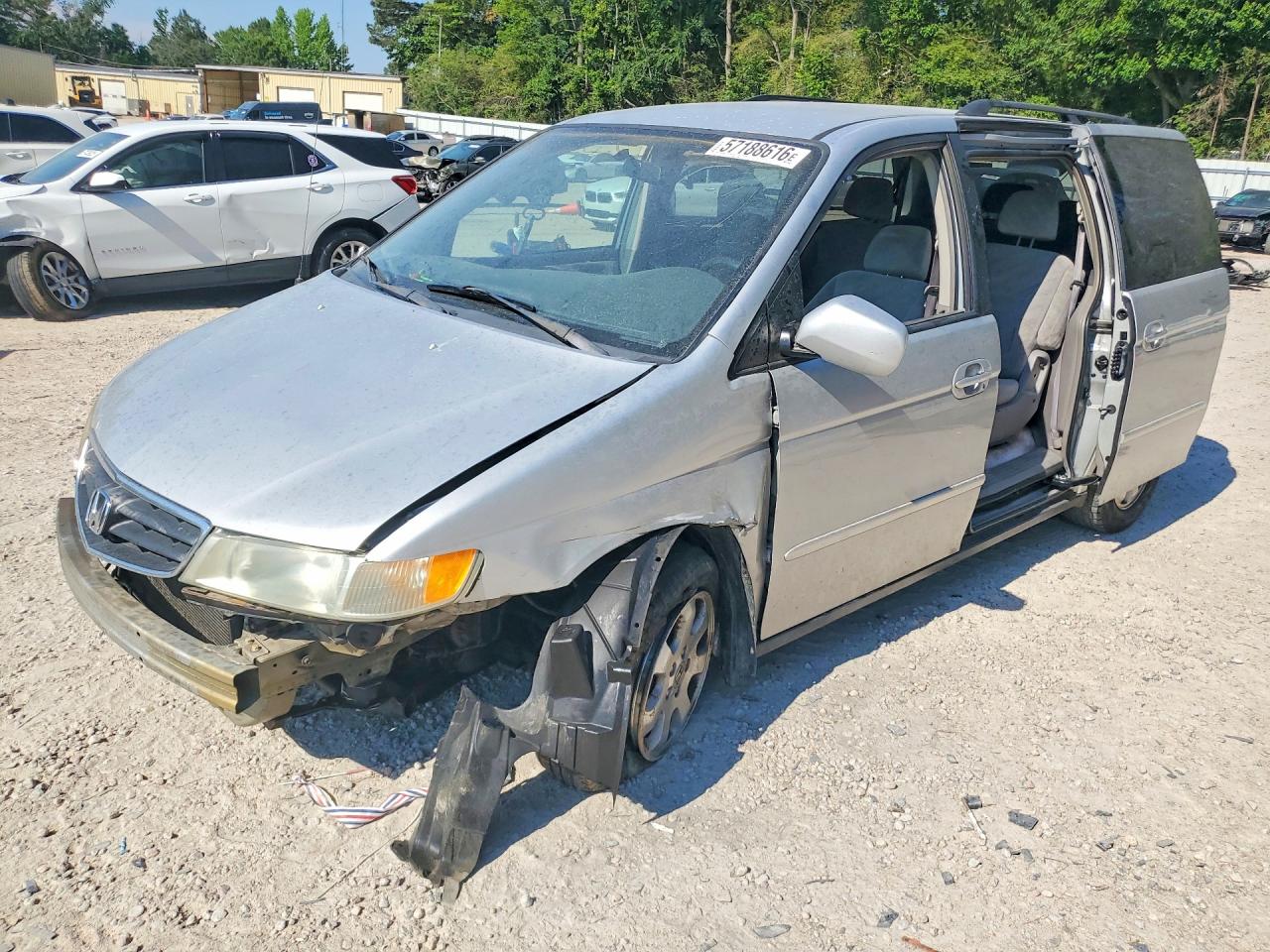 2002 Honda Odyssey Ex Silver vin: 5FNRL18652B022836