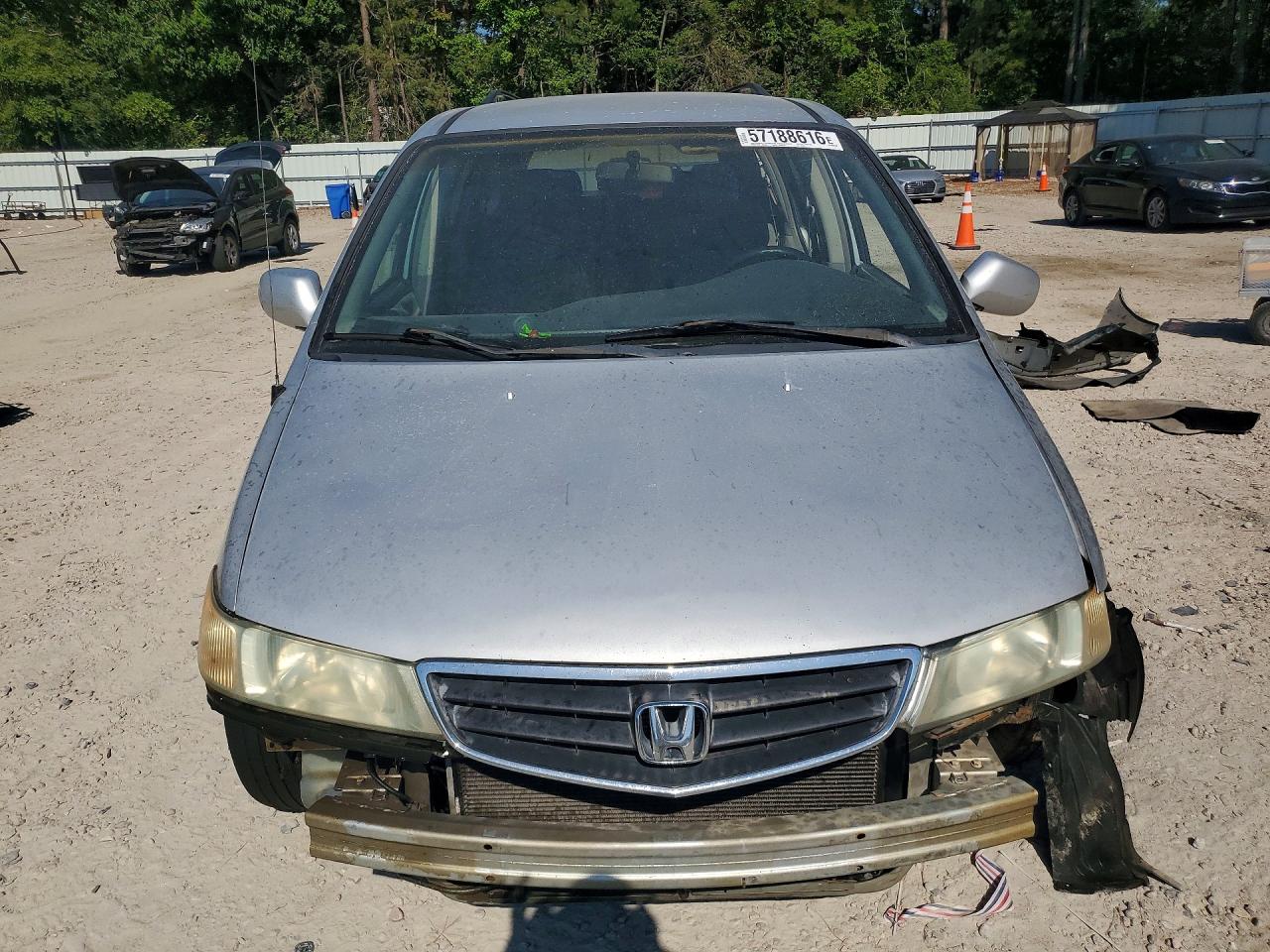 2002 Honda Odyssey Ex Silver vin: 5FNRL18652B022836