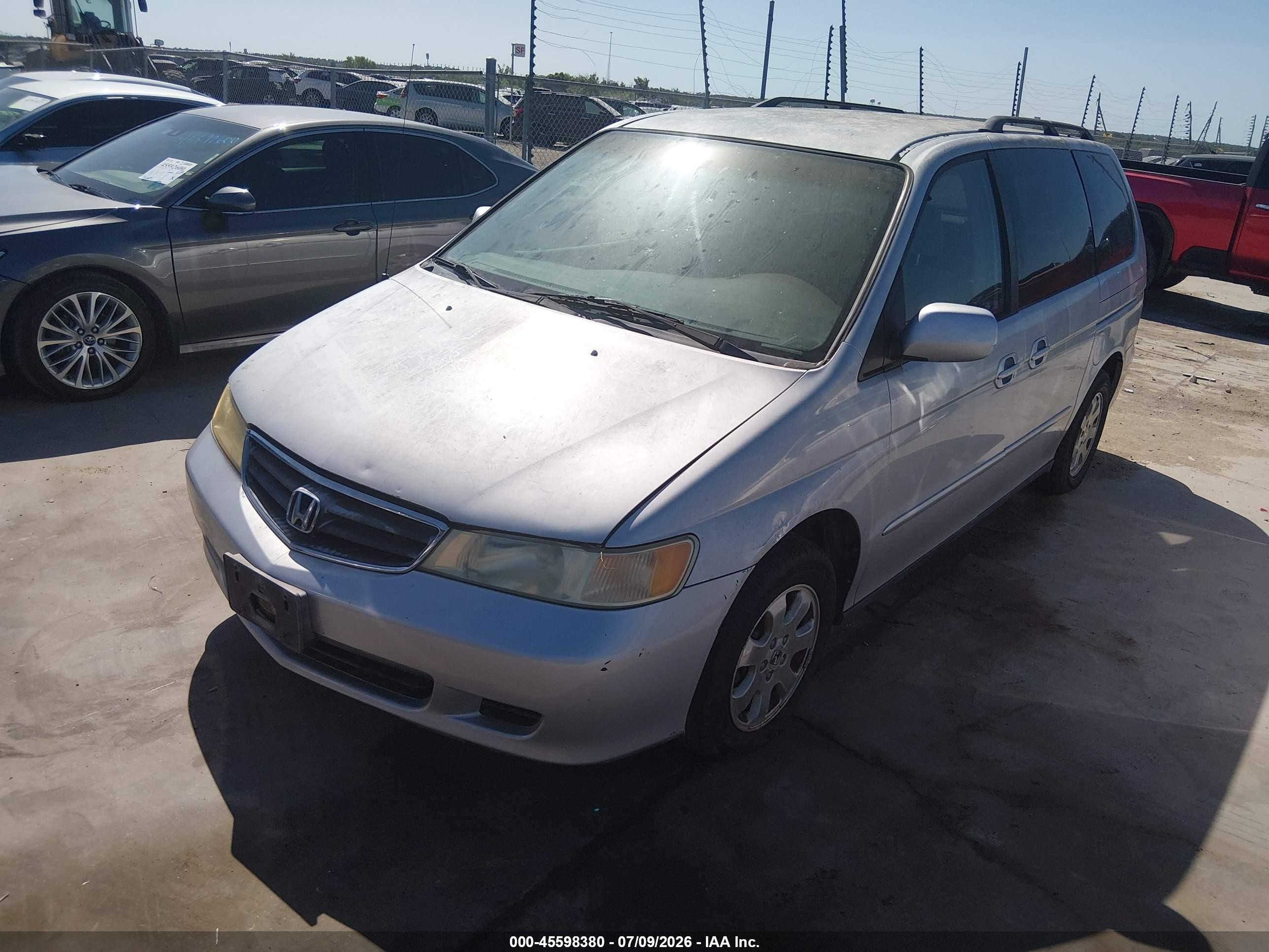 2002 Honda Odyssey Ex Silver vin: 5FNRL18652B031293