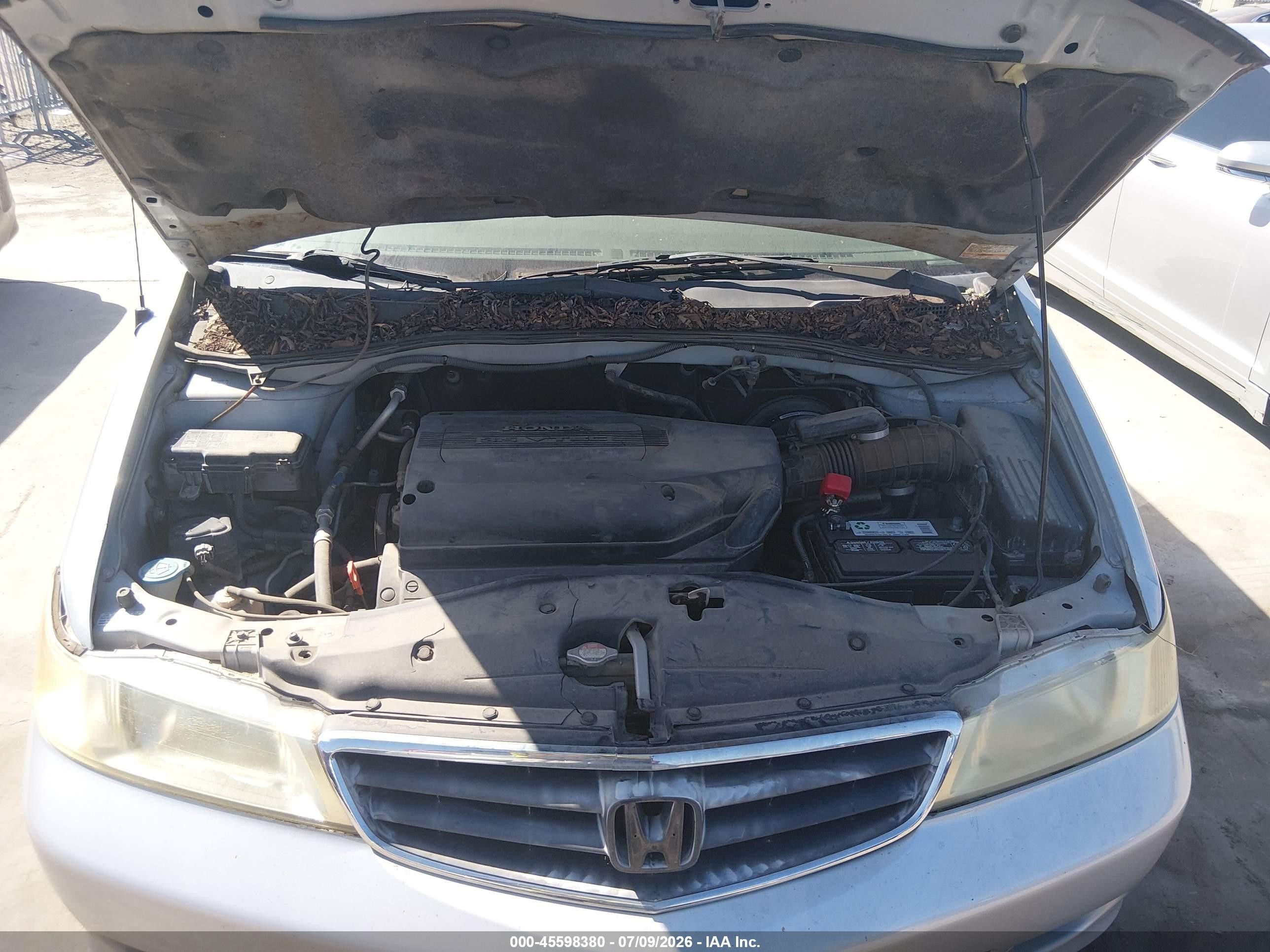 2002 Honda Odyssey Ex Silver vin: 5FNRL18652B031293