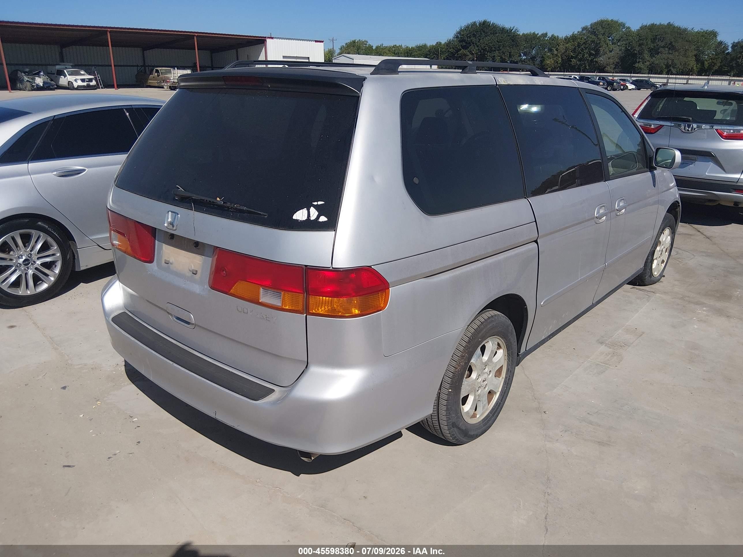 2002 Honda Odyssey Ex Silver vin: 5FNRL18652B031293
